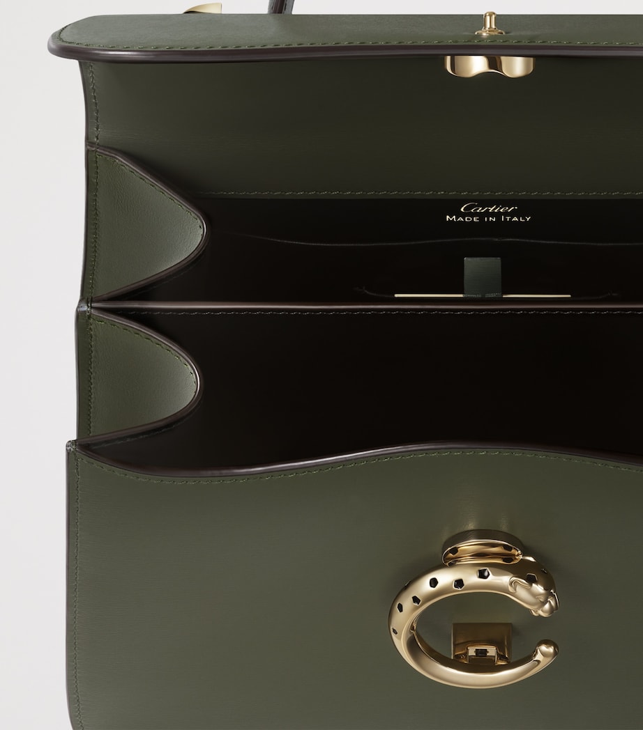 Small Panthère C de Cartier Top-Handle Bag GREEN Image 3