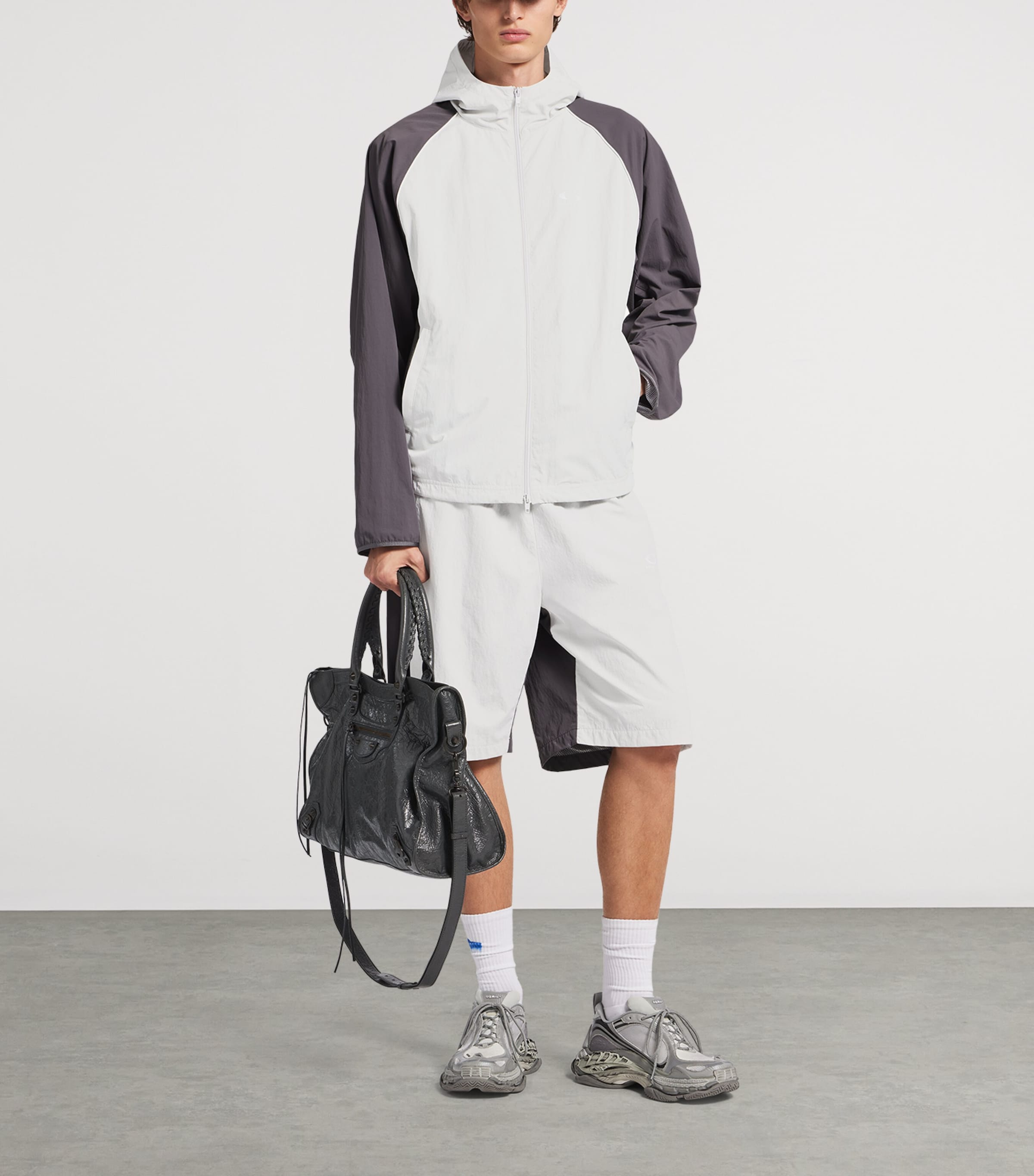 Balenciaga Mens Loop Sports Icon Track Shorts Image 2