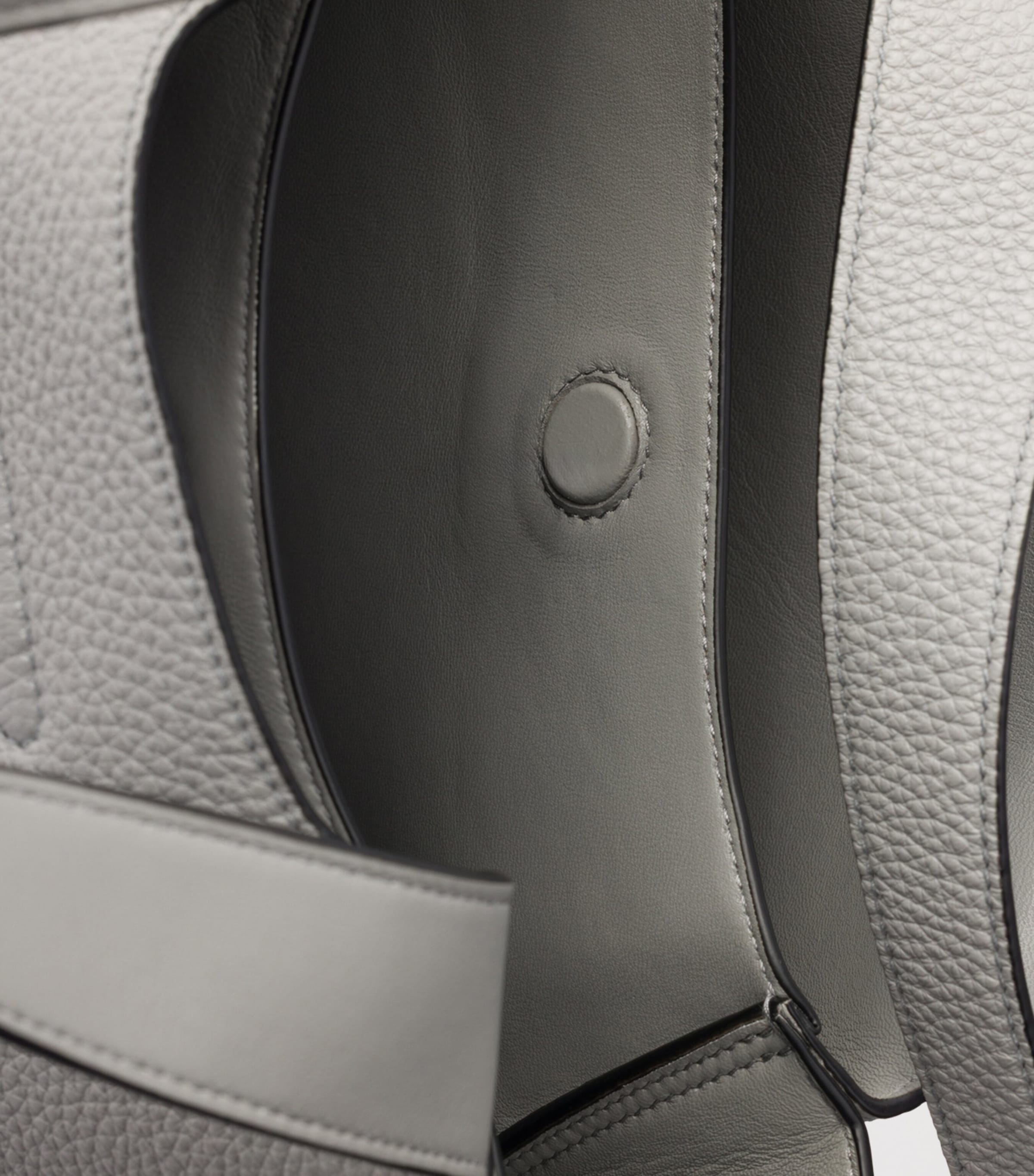 Prada Small Leather Tote Bag Grey Image 6