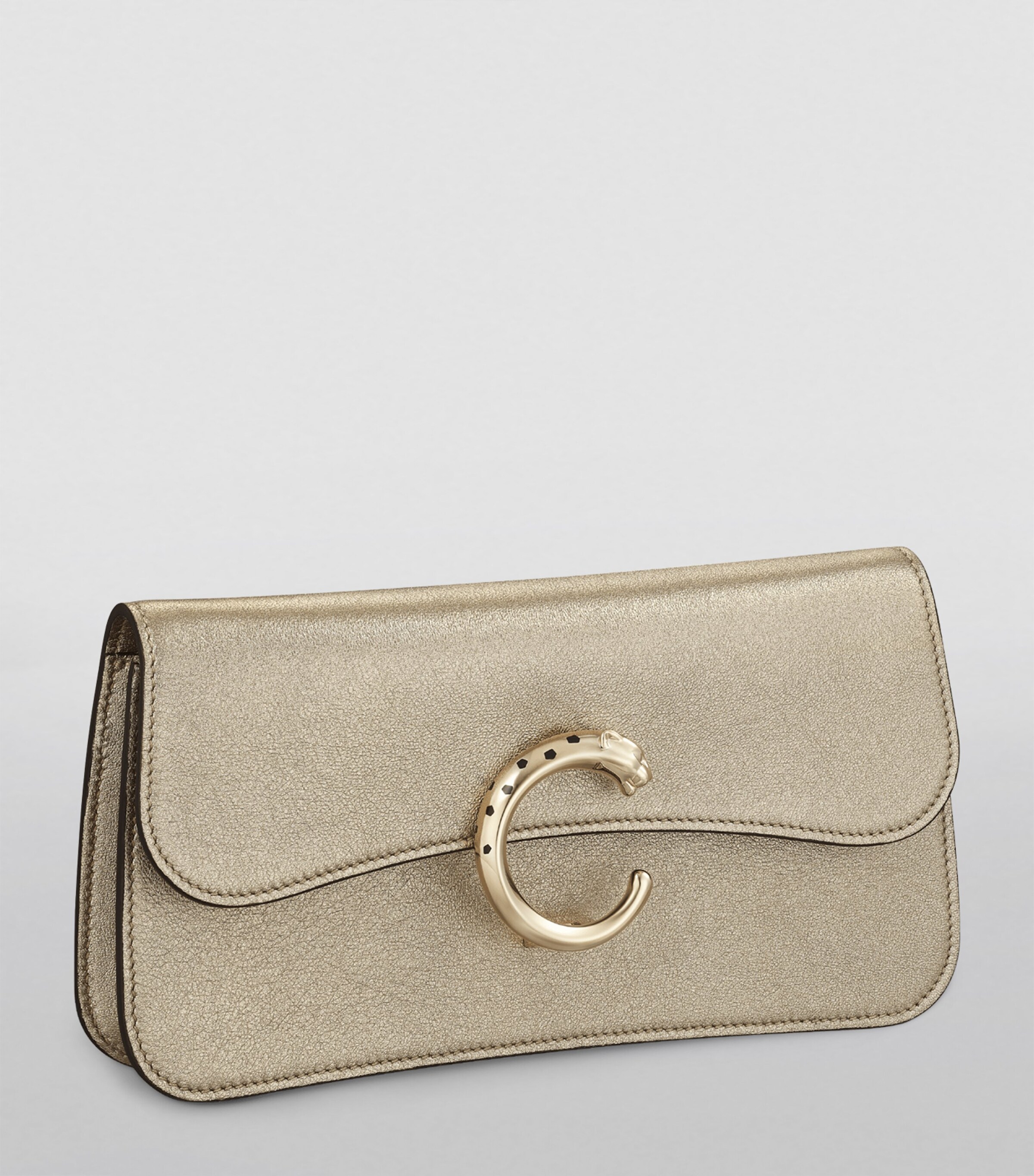 Cartier Mini Metallic Leather Panthère de Cartier Cross-Body Bag Gold Image 7