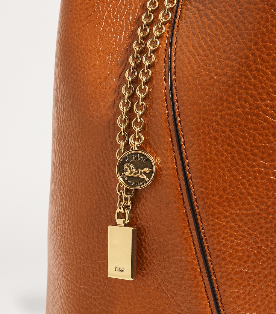 Medium Calfskin Spin Tote Bag CLAY BROWN Image 6