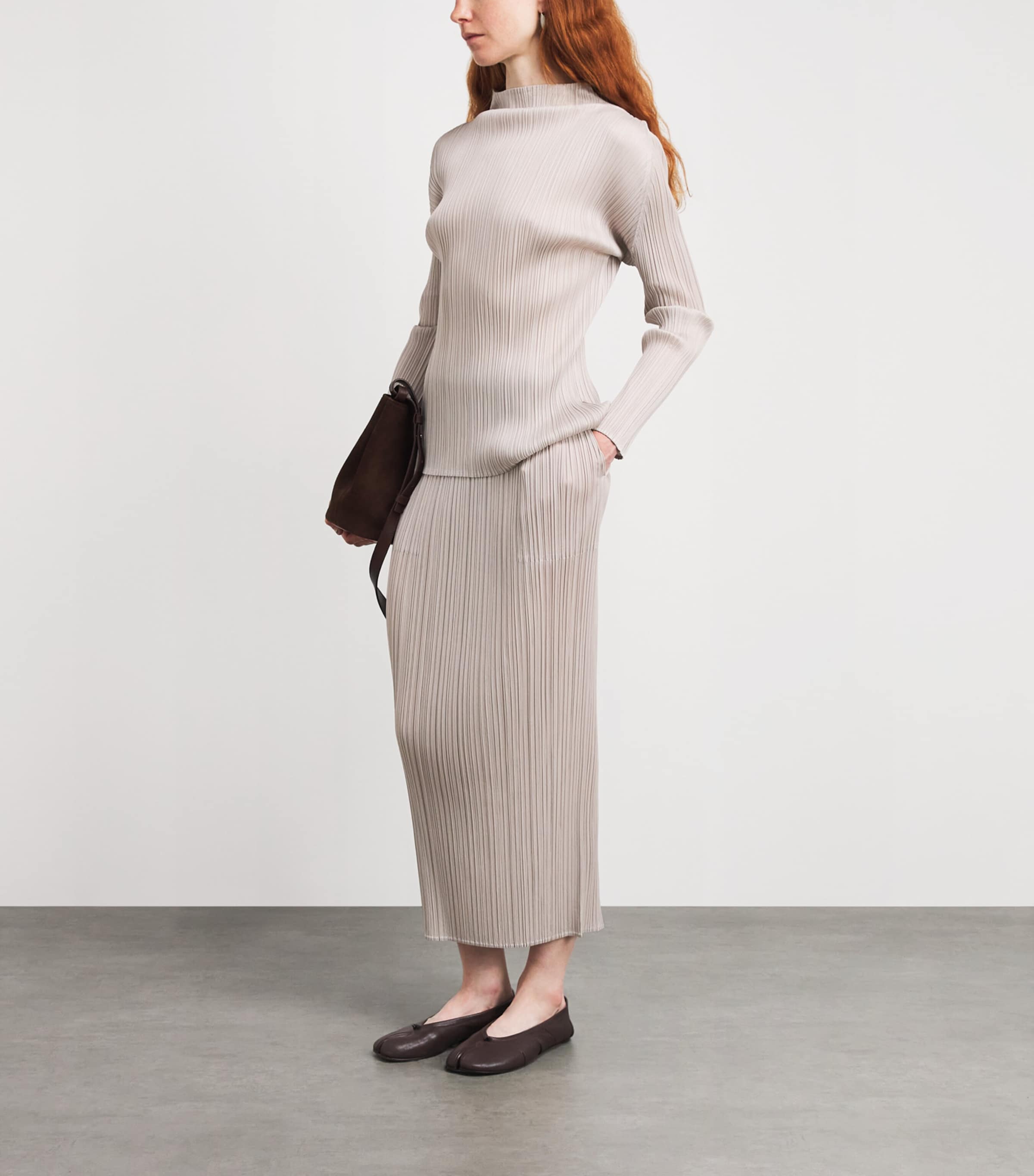 Pleats Please Issey Miyake Womens New Colorful Basics 4 Midi Skirt Image 2