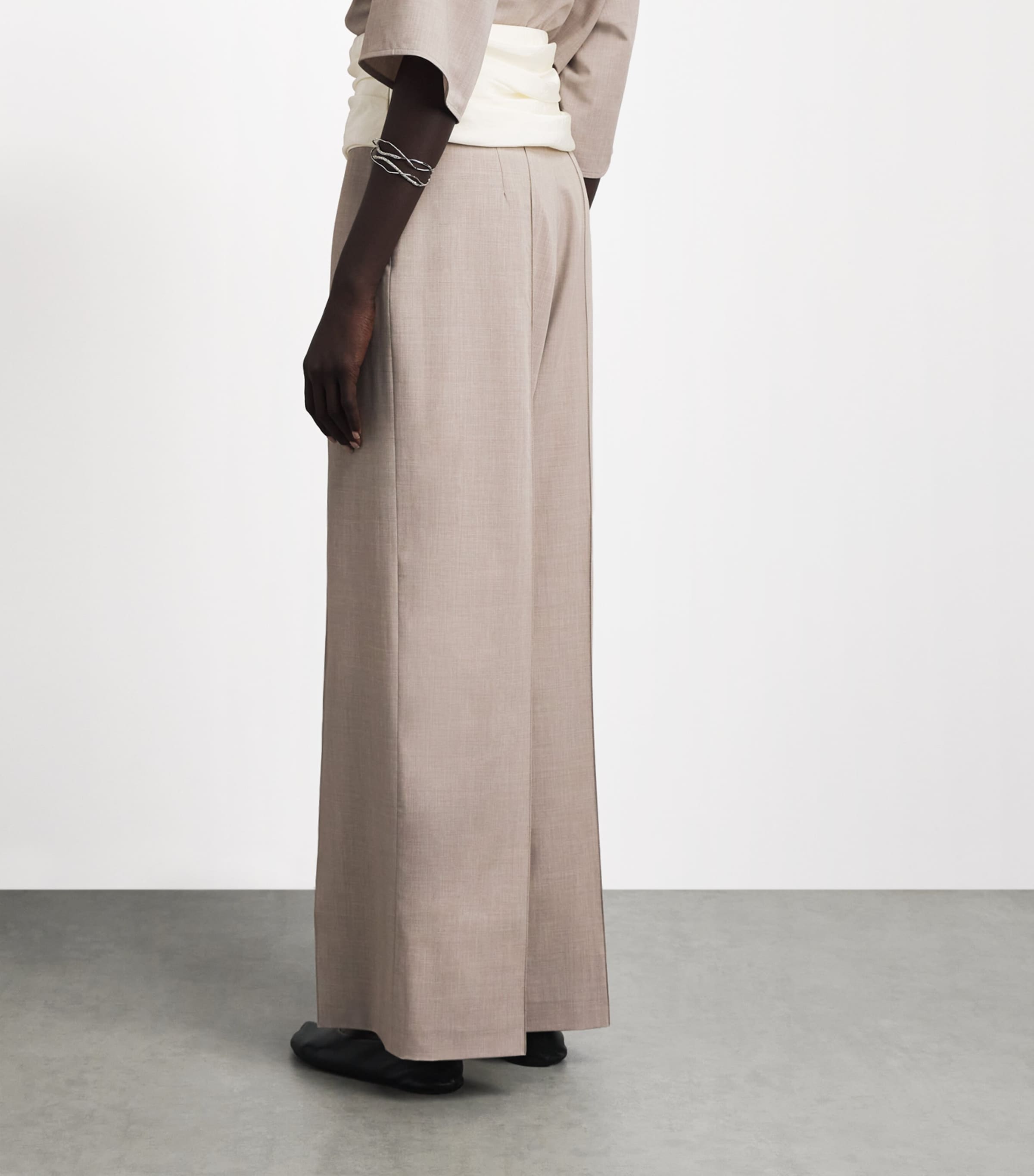 Voranida Womens Ruched-Detail Perrin Trousers Khaki Image 5