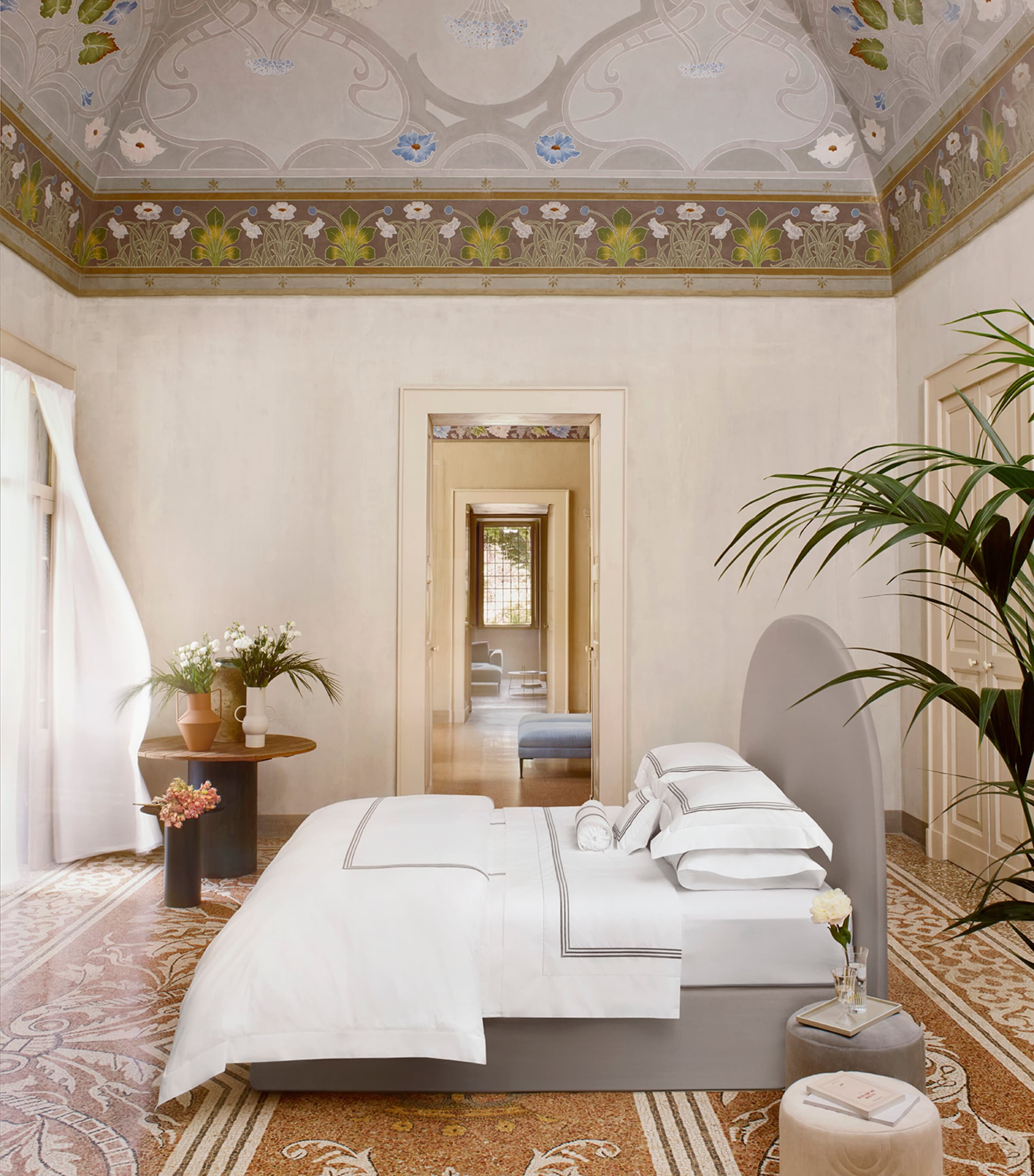 Tre Righe King Duvet Cover (230cm x 220cm) WHT/CHARCOAL Image 3