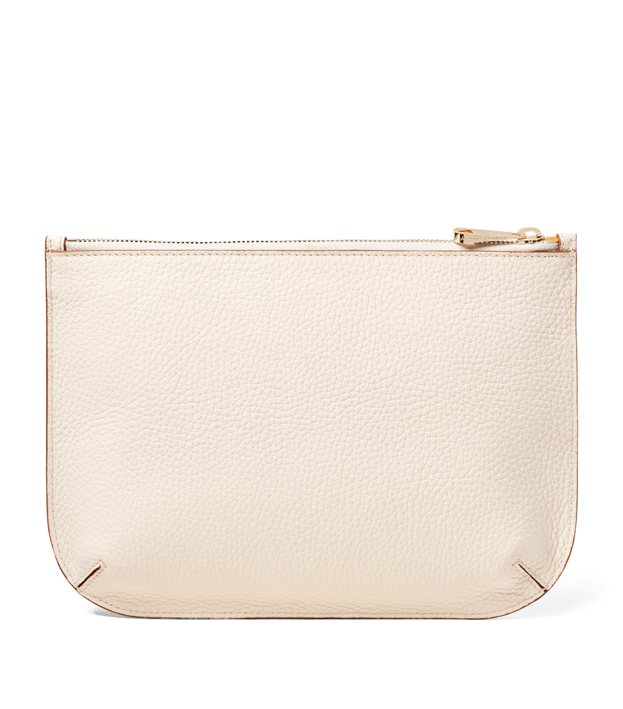 Aspinal Of London Large Leather Ella Pouch Ivory Image 2
