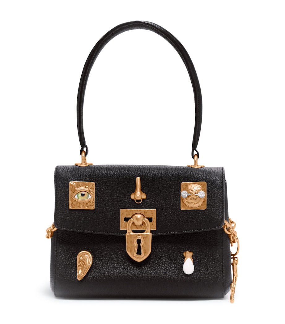 Schiaparelli Mini Leather Secret Bijoux Top-Handle Bag Gold/black Image 1