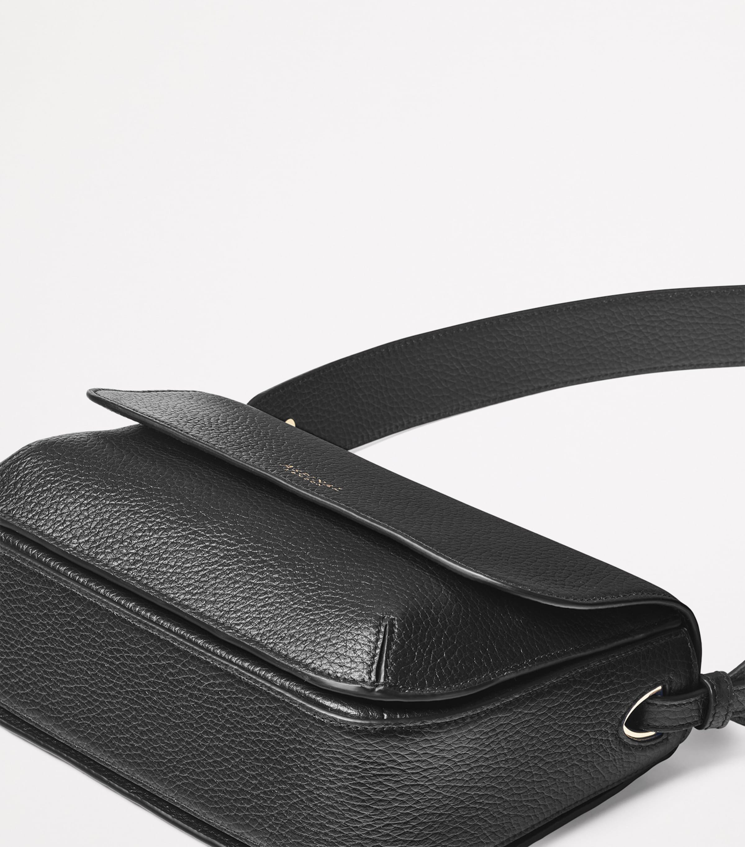 Leather Ella Grande Cross-Body Bag BLACK Image 6