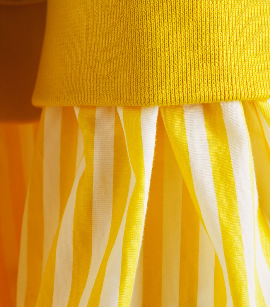 Cotton Stripe Polo Pony Dress (7-14 Years) YELLOW Image 3