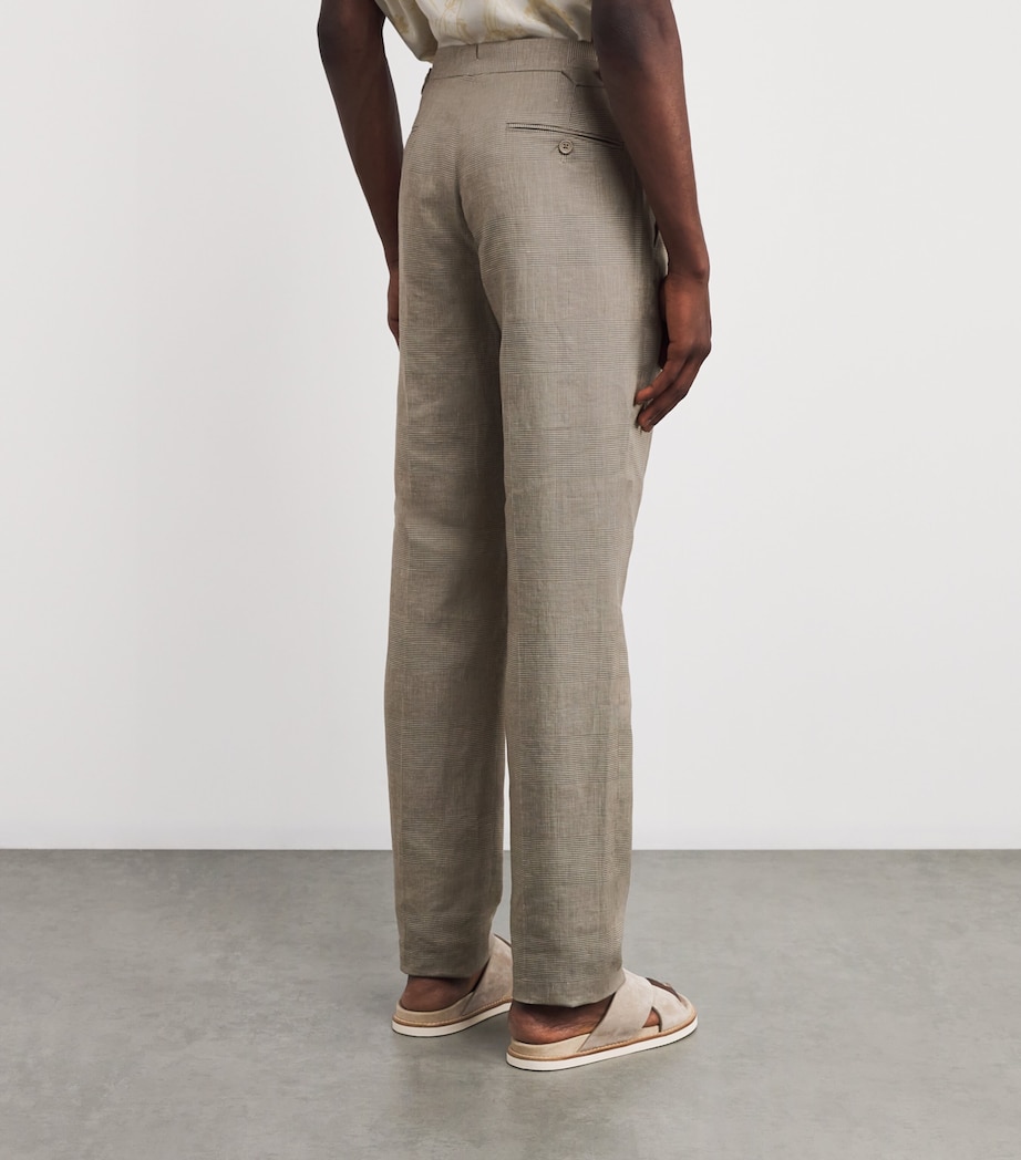 Linen-Silk Straight Trousers SUMMER SAND/ TRUFFLE Image 4
