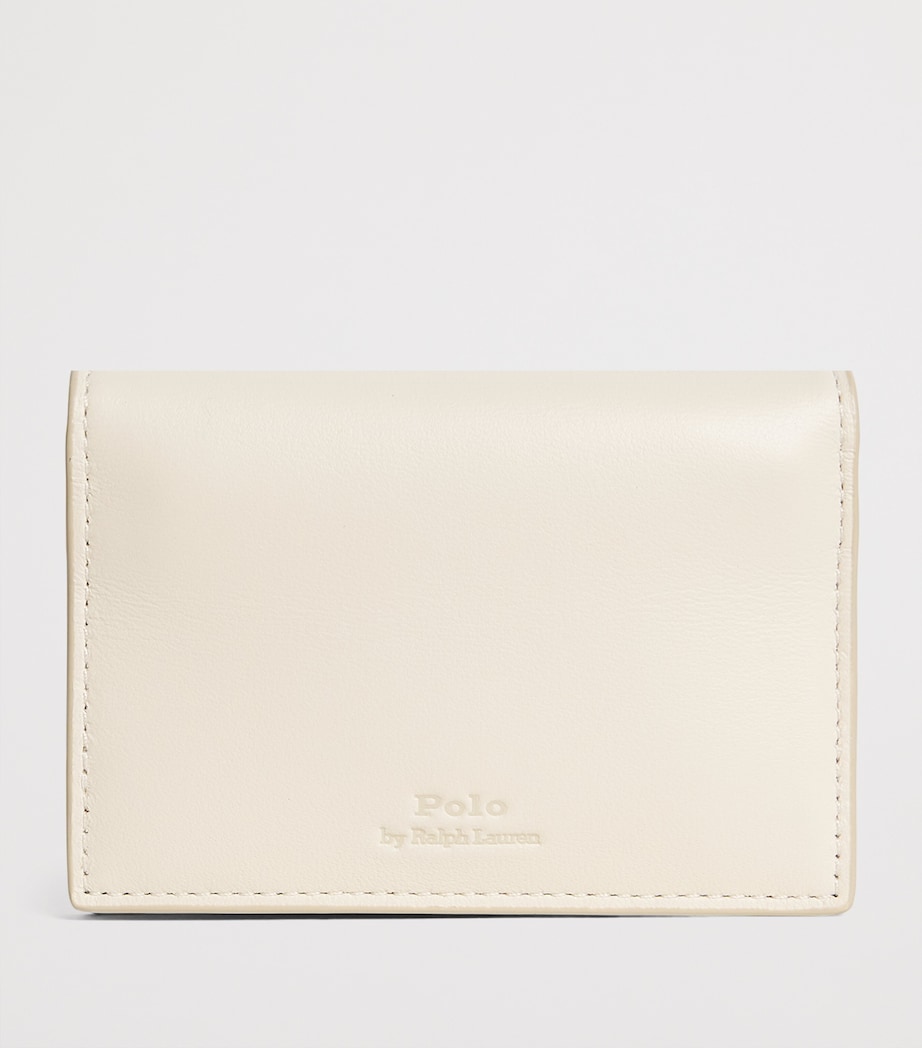 Leather Polo Bear Wallet IVORY Image 3