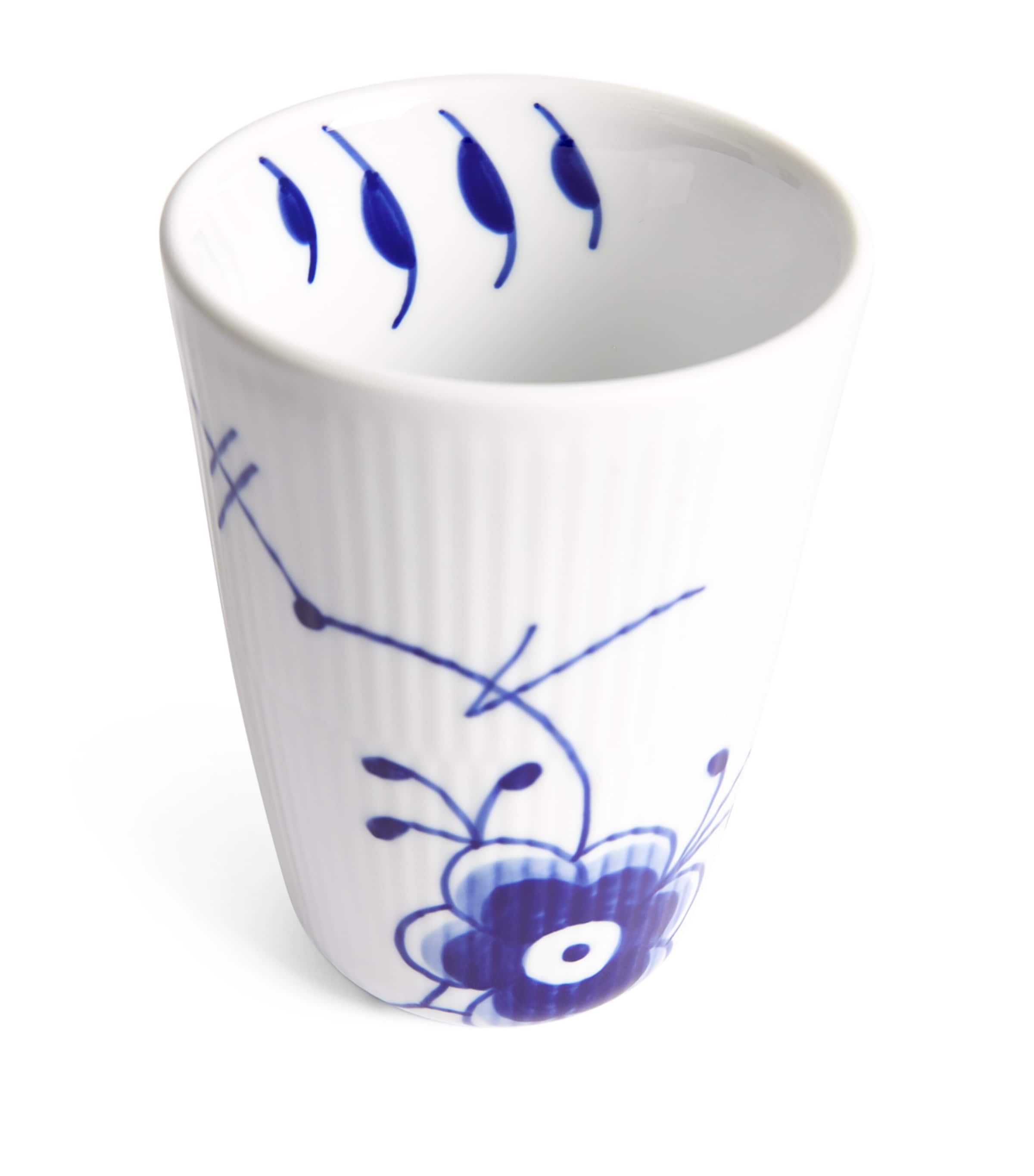 Blue Fluted Mega Thermal Mug (390ml) BLUE Image 2