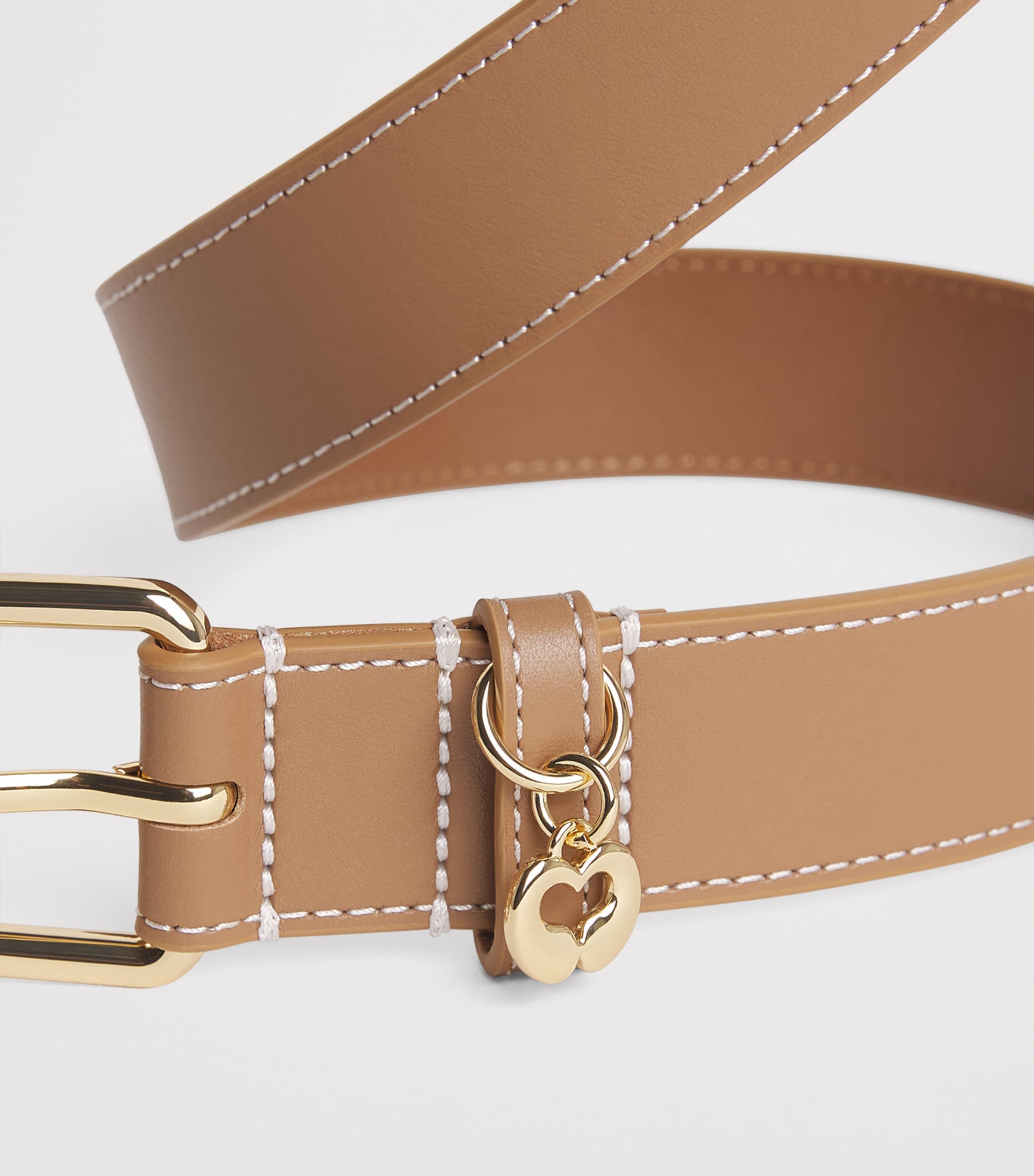 Maje Leather Miss M Belt Moka Image 5