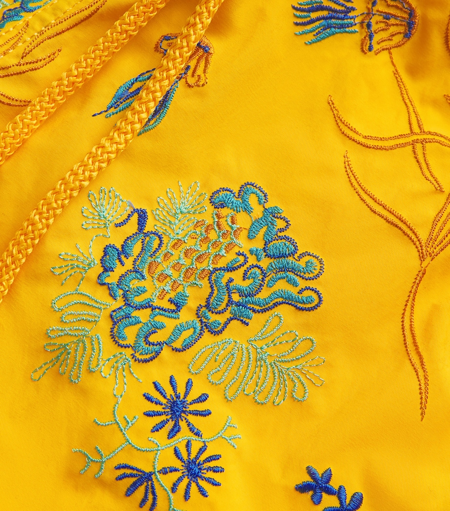 Medusa Flowers Embroidered Mistral Swim Shorts 115 CORN Image 5