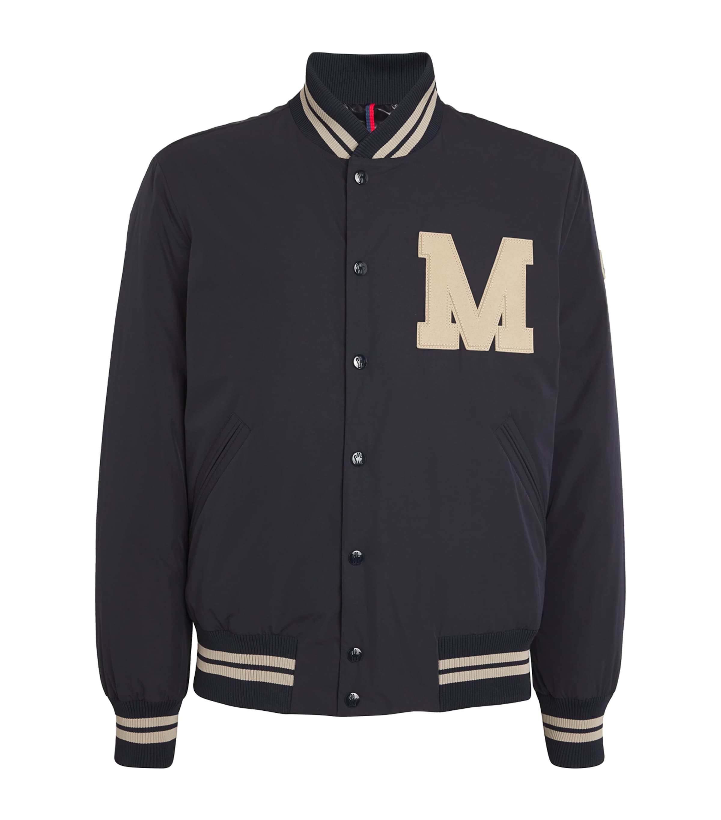 Shop Moncler Lateltin Bomber Puffer Jacket In Blue