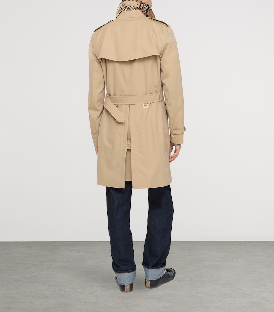 Burberry Mens Mid-Length Kensington Heritage Trench Coat Honey Image 4