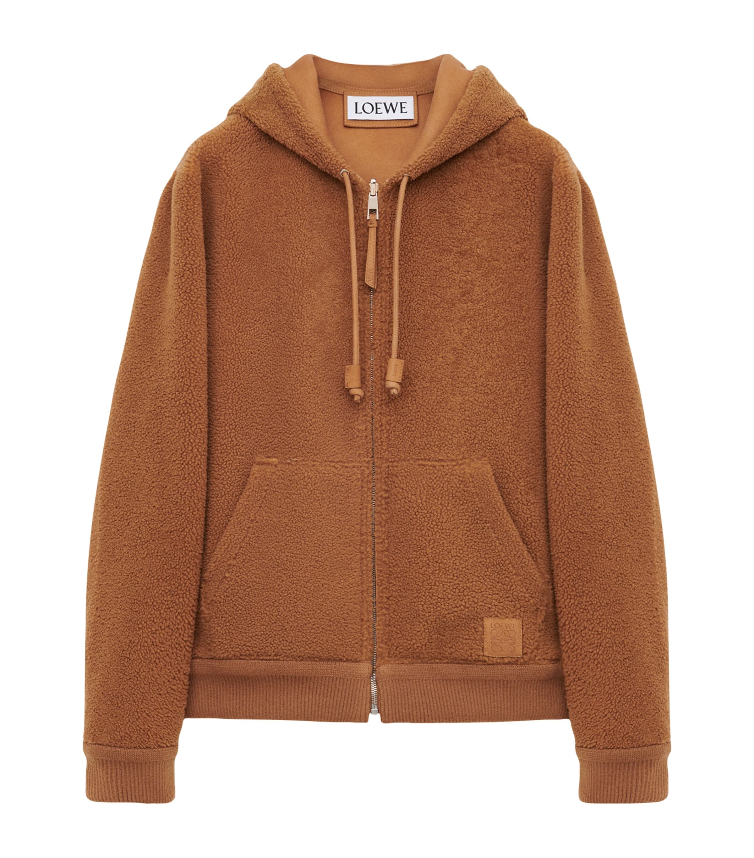 Shearling Reversible Hooded Jacket TAN Image 2