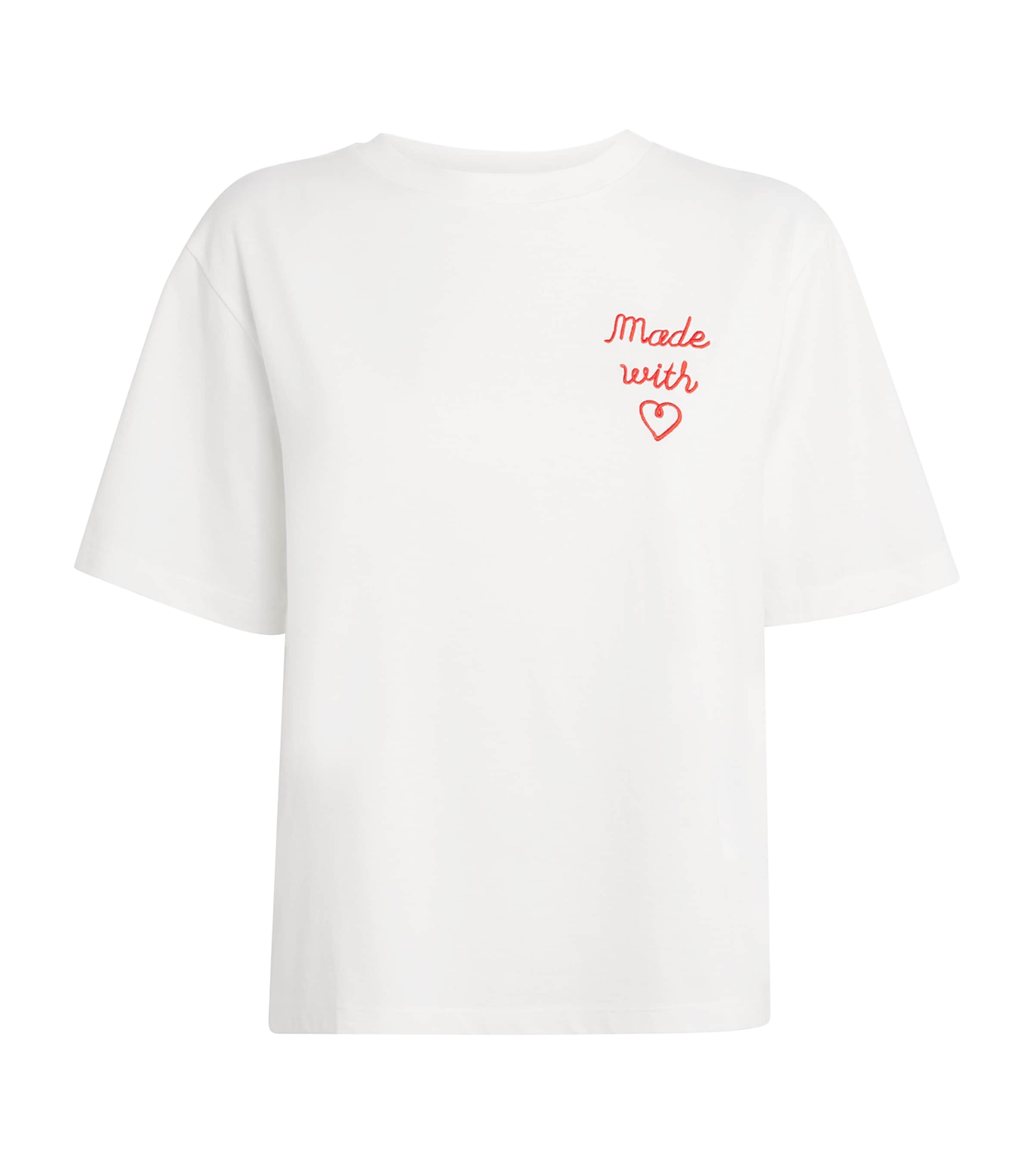 Weekend Max Mara Cotton Embroidered T-Shirt | Women Clothing | Tops | T-Shirts | Designers | Weekend Max Mara