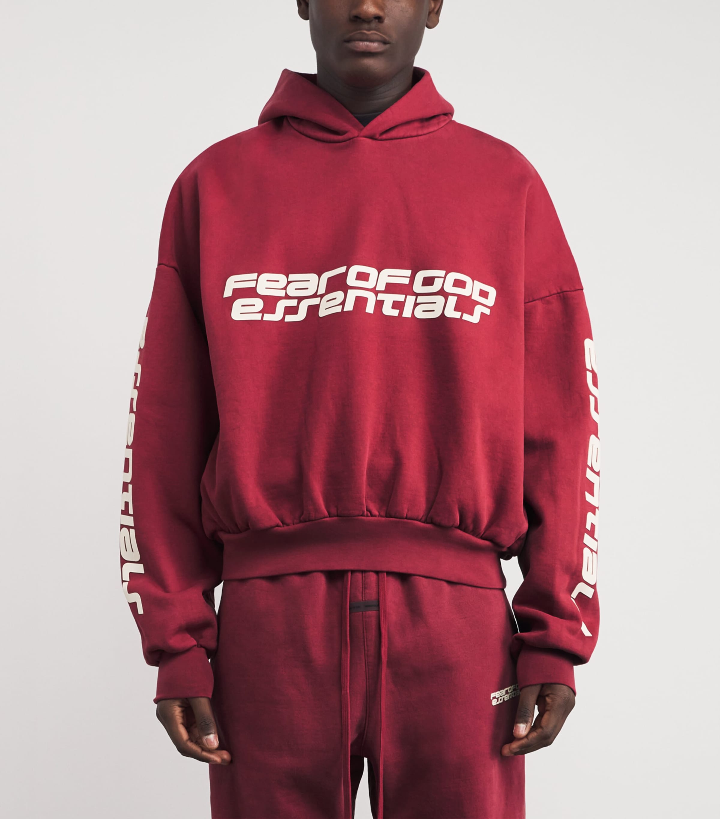 Oversized Logo Hoodie CRIMSON Image 3