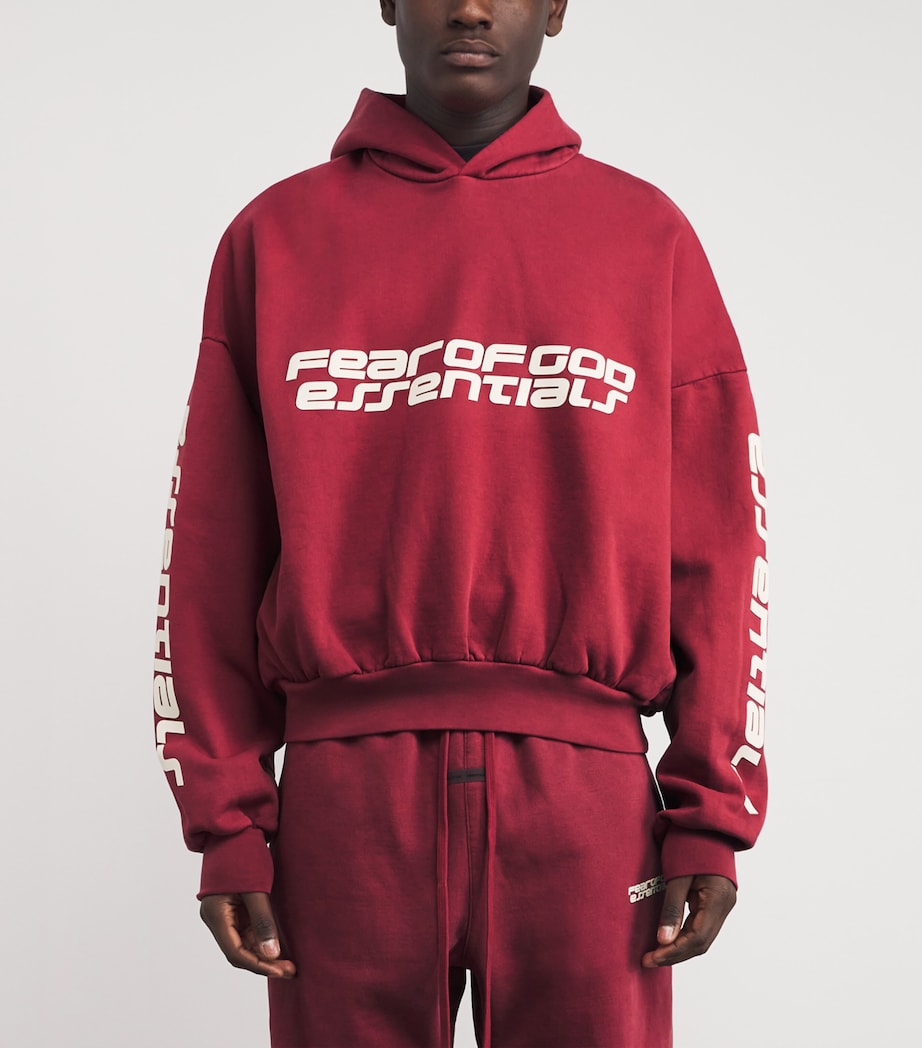Oversized Logo Hoodie CRIMSON Image 3