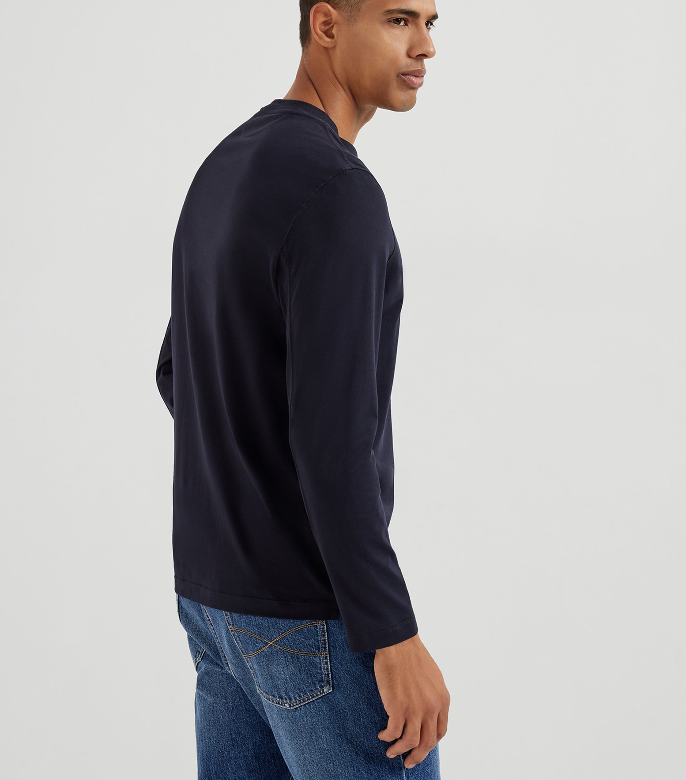 Cotton Long-Sleeve T-Shirt C4425 Image 3