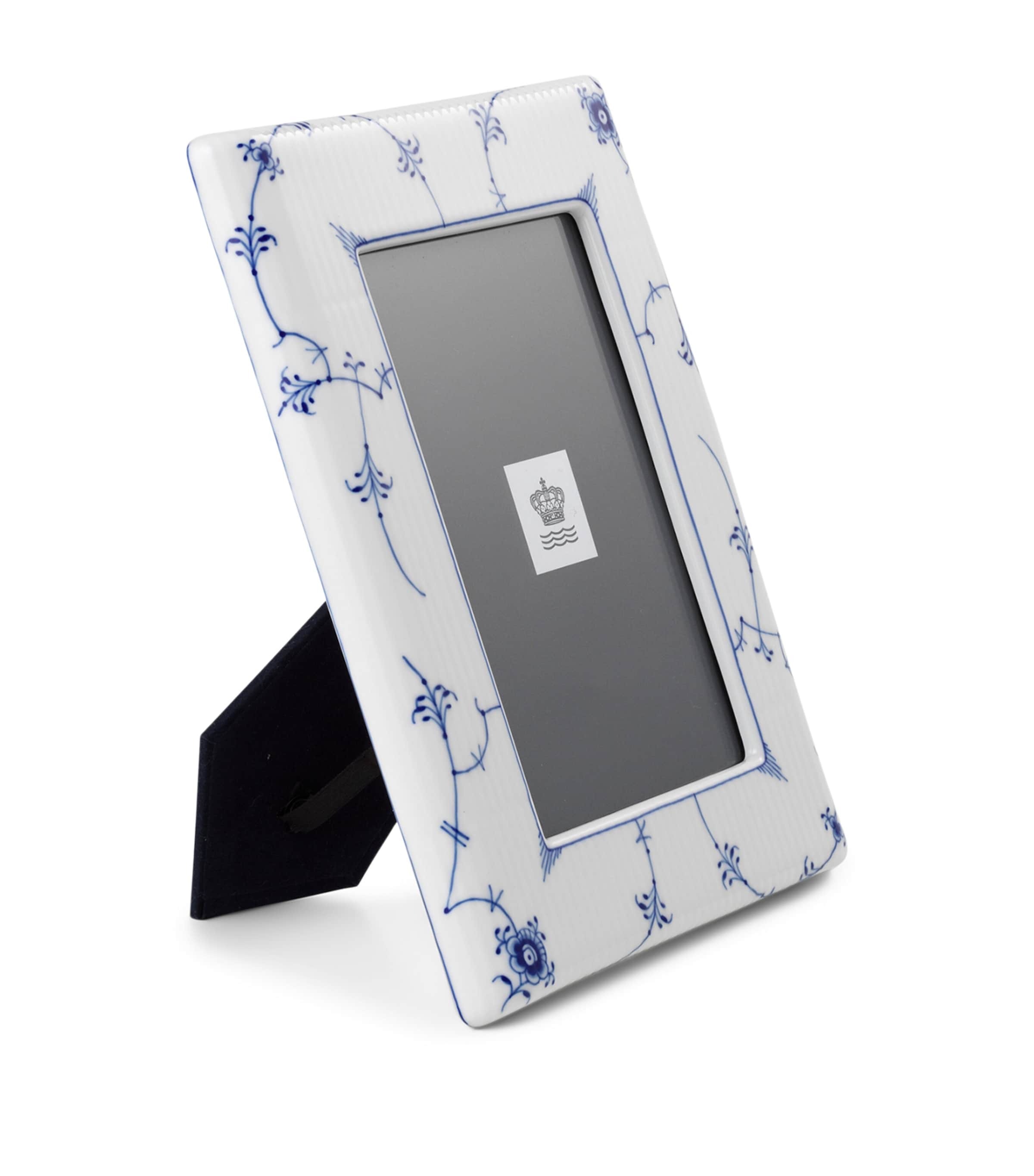 Blue Fluted Plain Photo Frame (4" x 6") BLUE Image 3