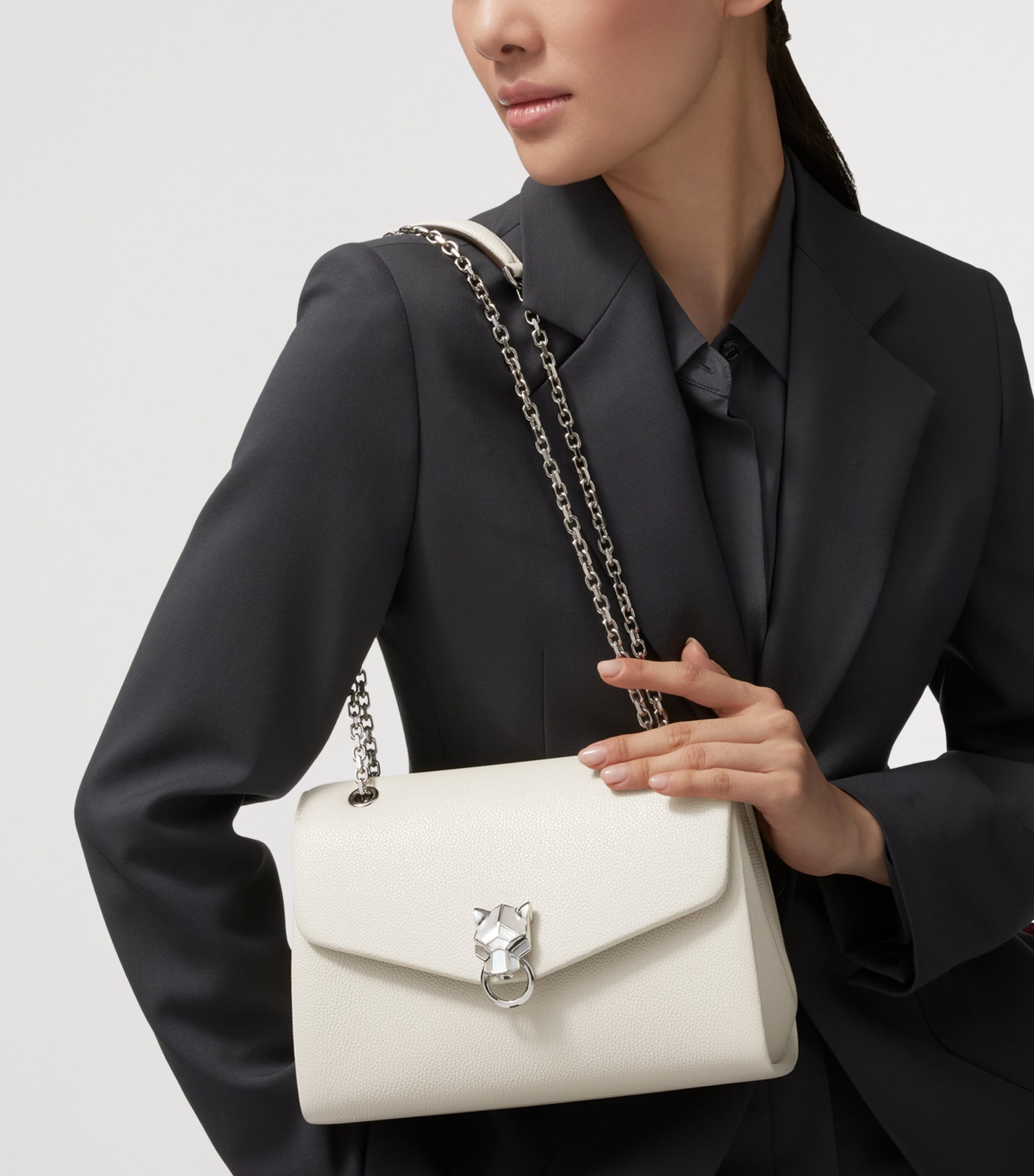 Small Panthère Graphique de Cartier Chain Bag SALT WHITE Image 3