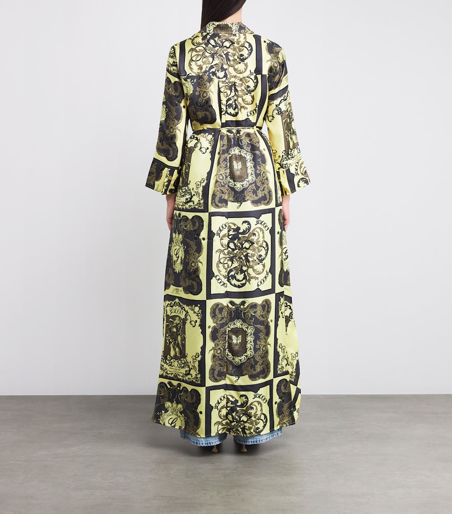 Silk Ornate Maxi Dress 308 POPCORN Image 3