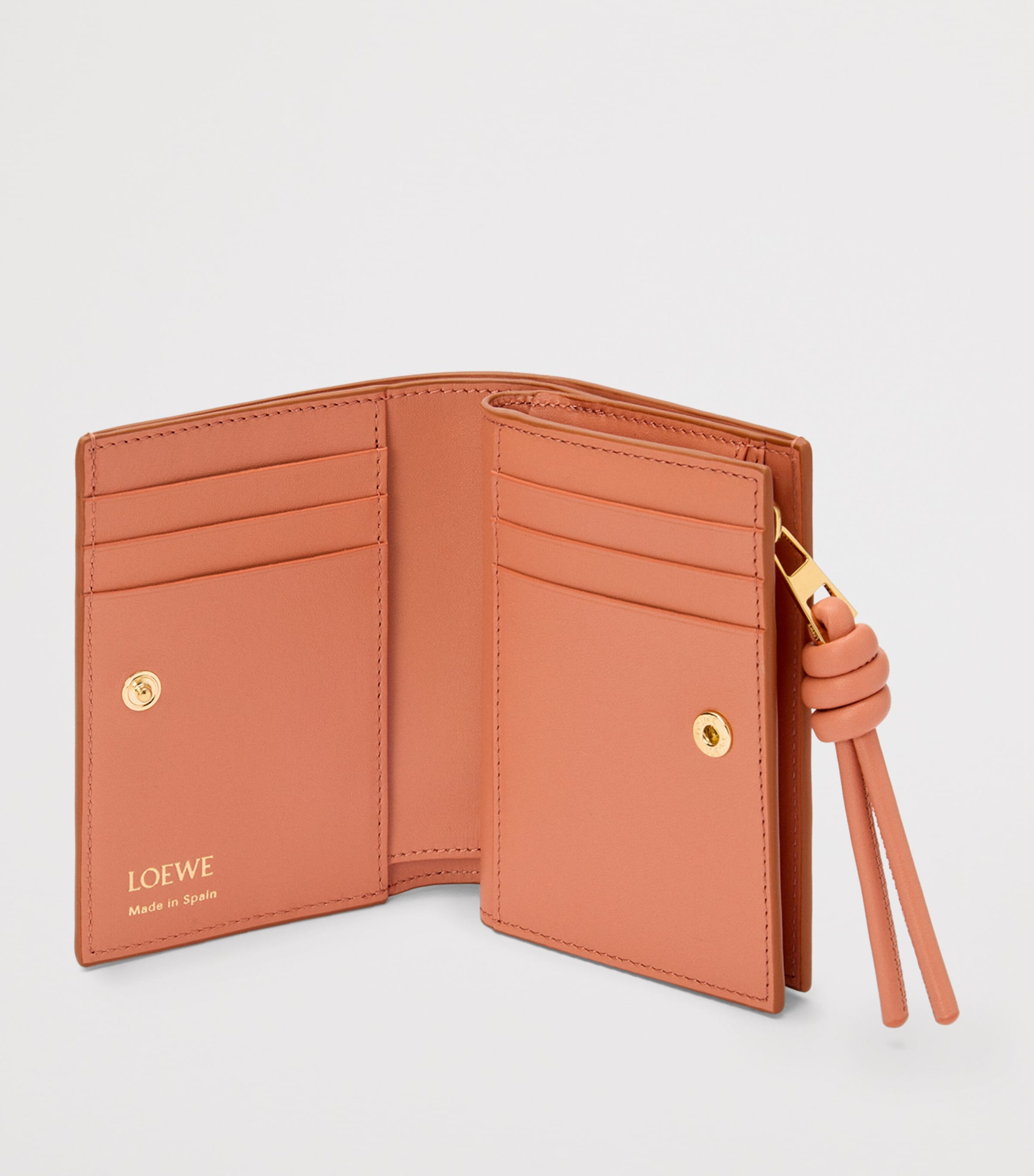 LOEWE Leather Knot Wallet Tan Papaya Image 3