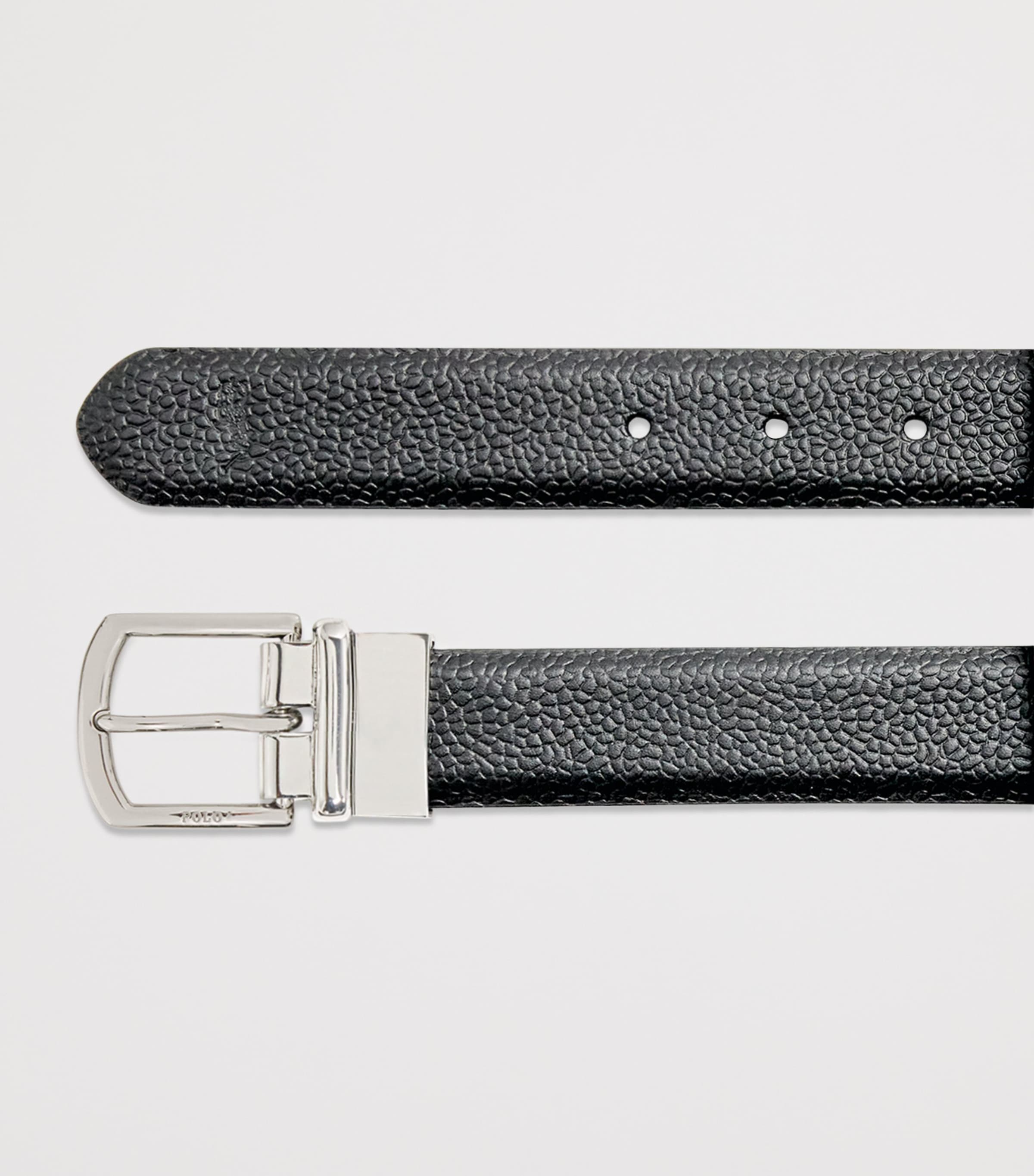 Leather Reversible Belt BLACK Image 4