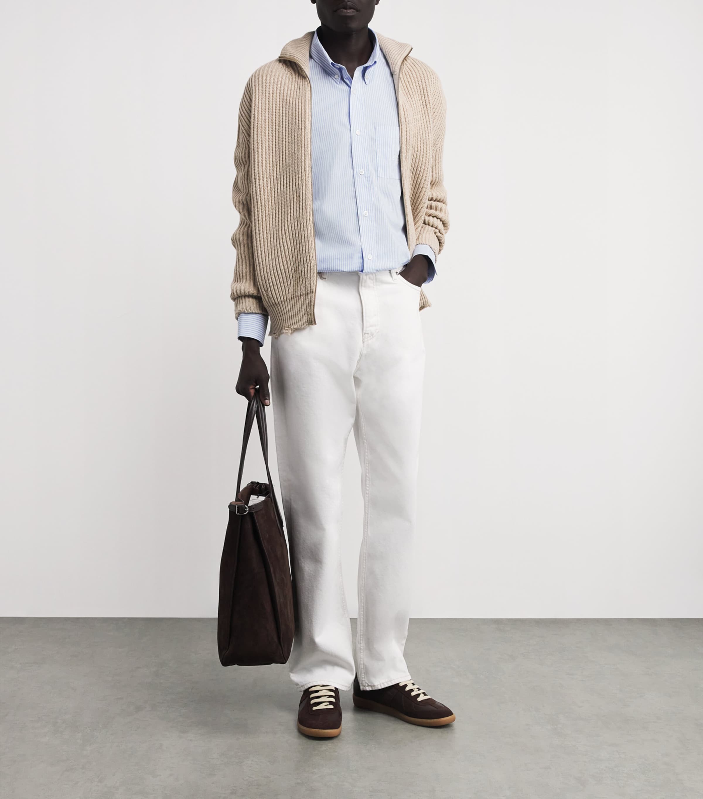 Cotton Stripe Shirt LBE / LIGHT BLUE Image 2