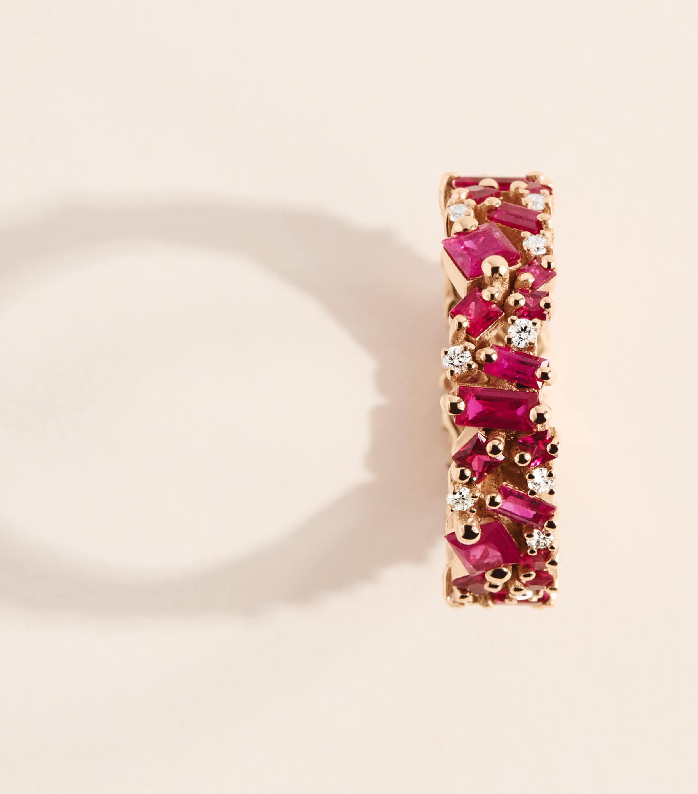 Suzanne Kalan Rose Gold, Ruby and Diamond La Fantaisie Eternity Ring Rg/r Image 3