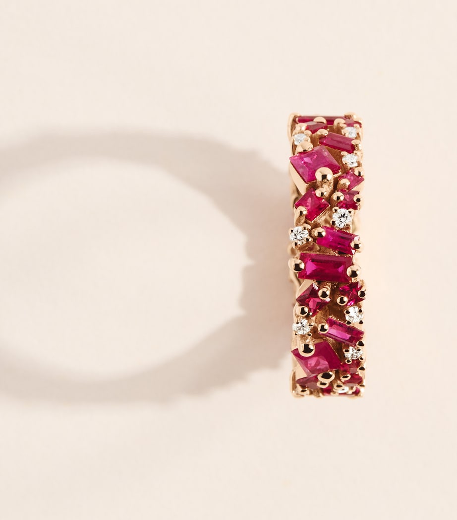 Suzanne Kalan Rose Gold, Ruby and Diamond La Fantaisie Eternity Ring Rg/r Image 3