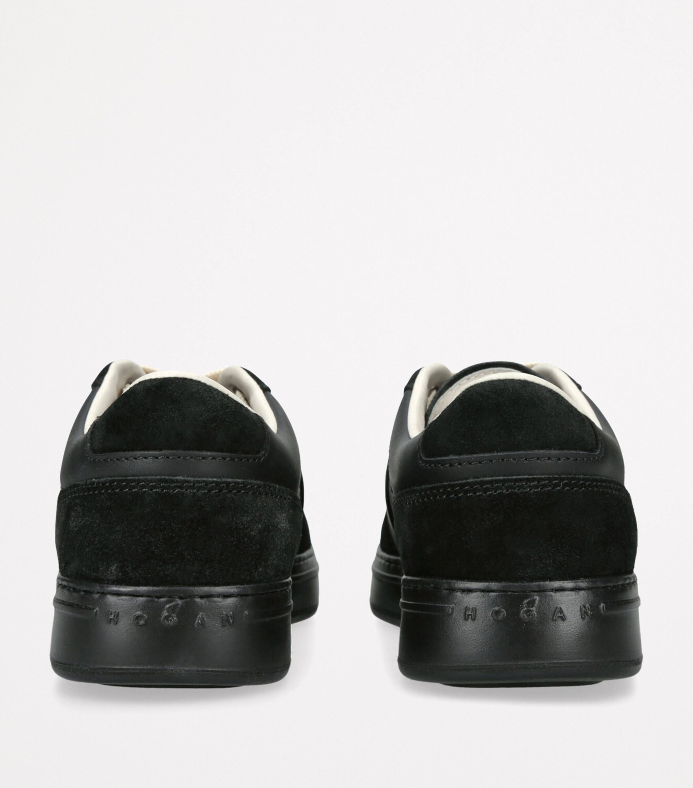 Leather-Suede H-TV Sneakers BLACK Image 2