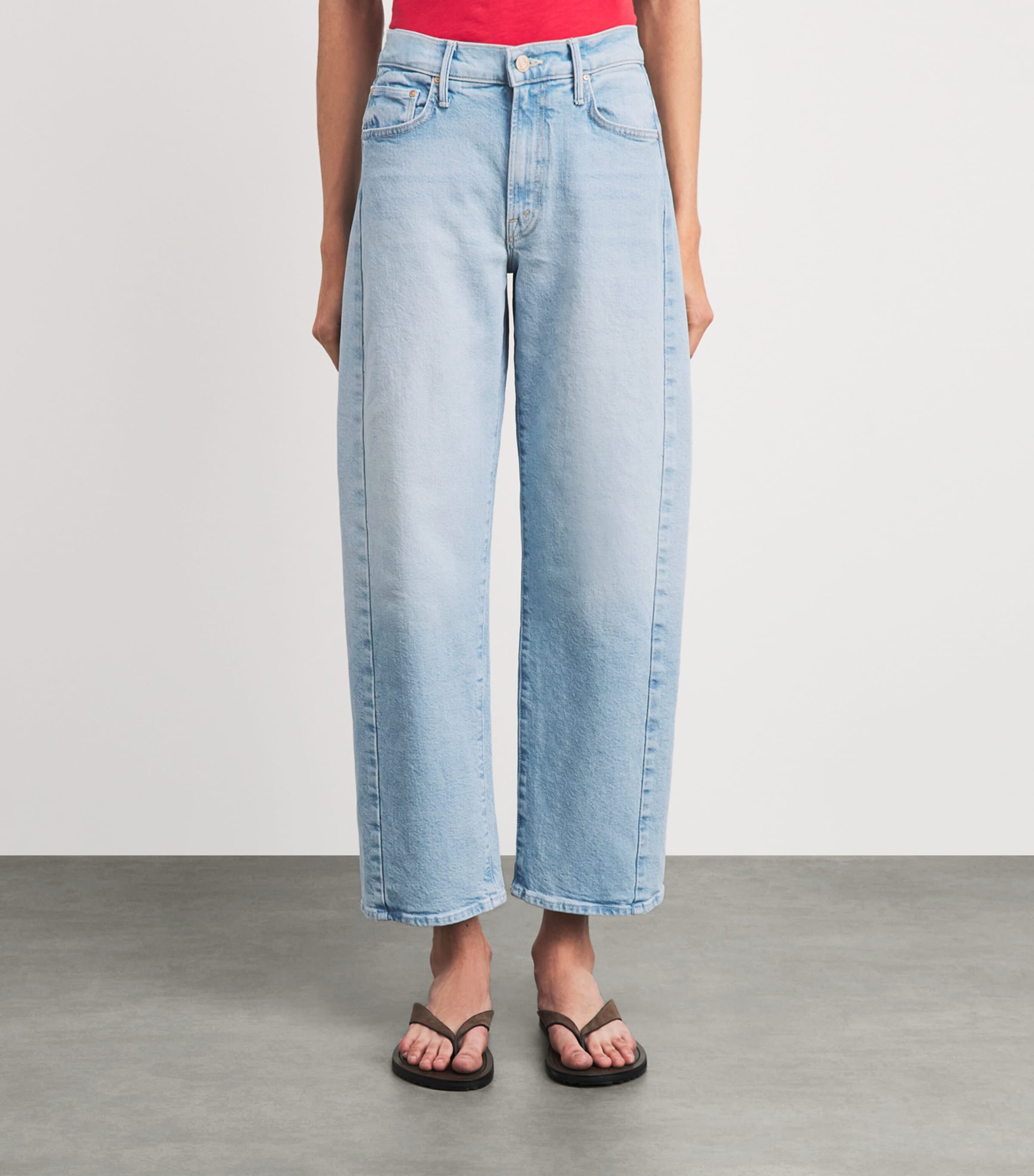 MOTHER Womens The Mid-Rise Half-Pipe Wide-Leg Jeans Irp Instant Rep Image 4