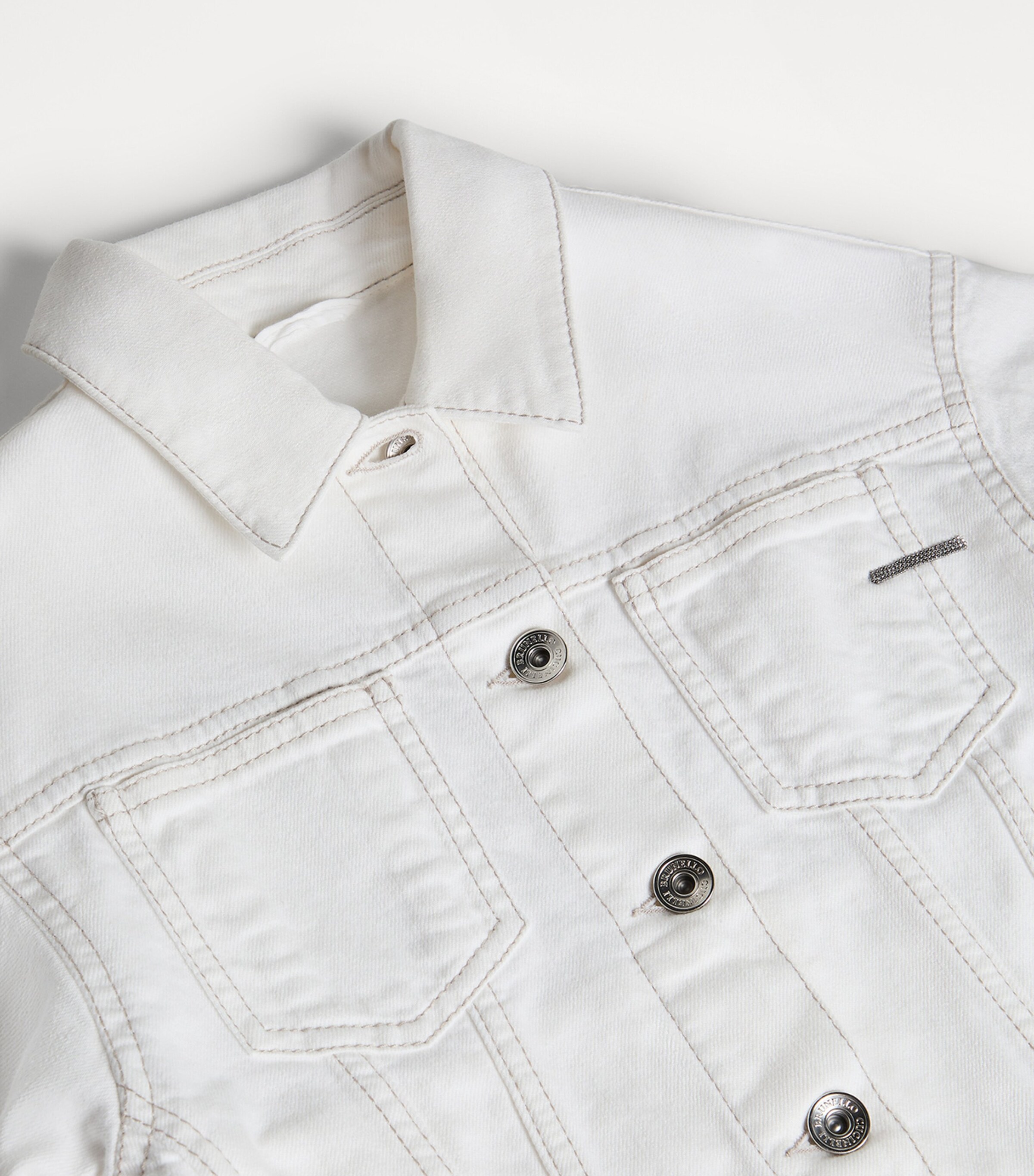 Brunello Cucinelli Kids Denim Jacket (8-10 Years) Image 3