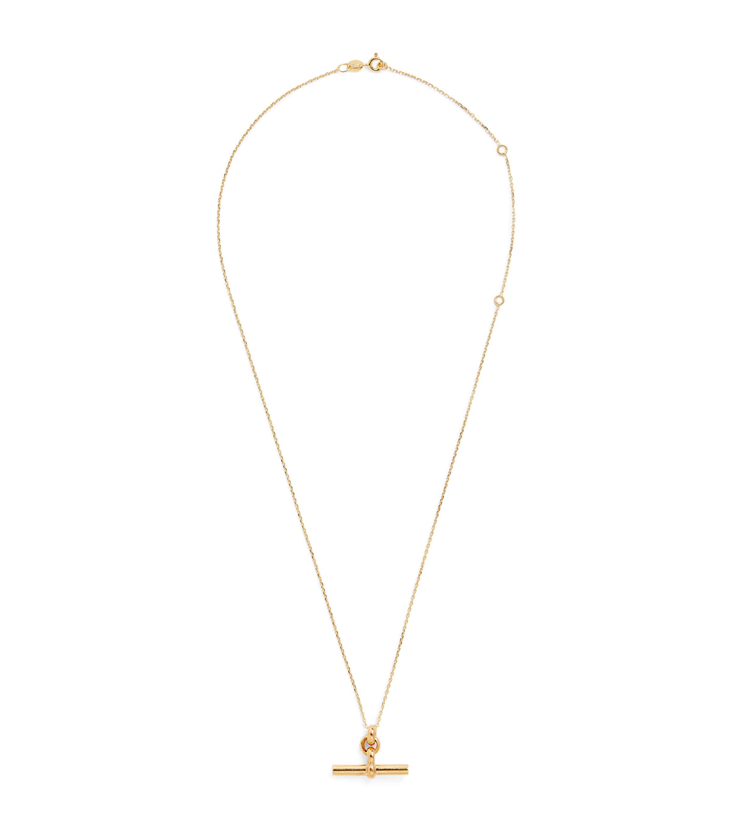 Tilly Sveaas Yellow Gold-plated T-bar Trace Chain Necklace