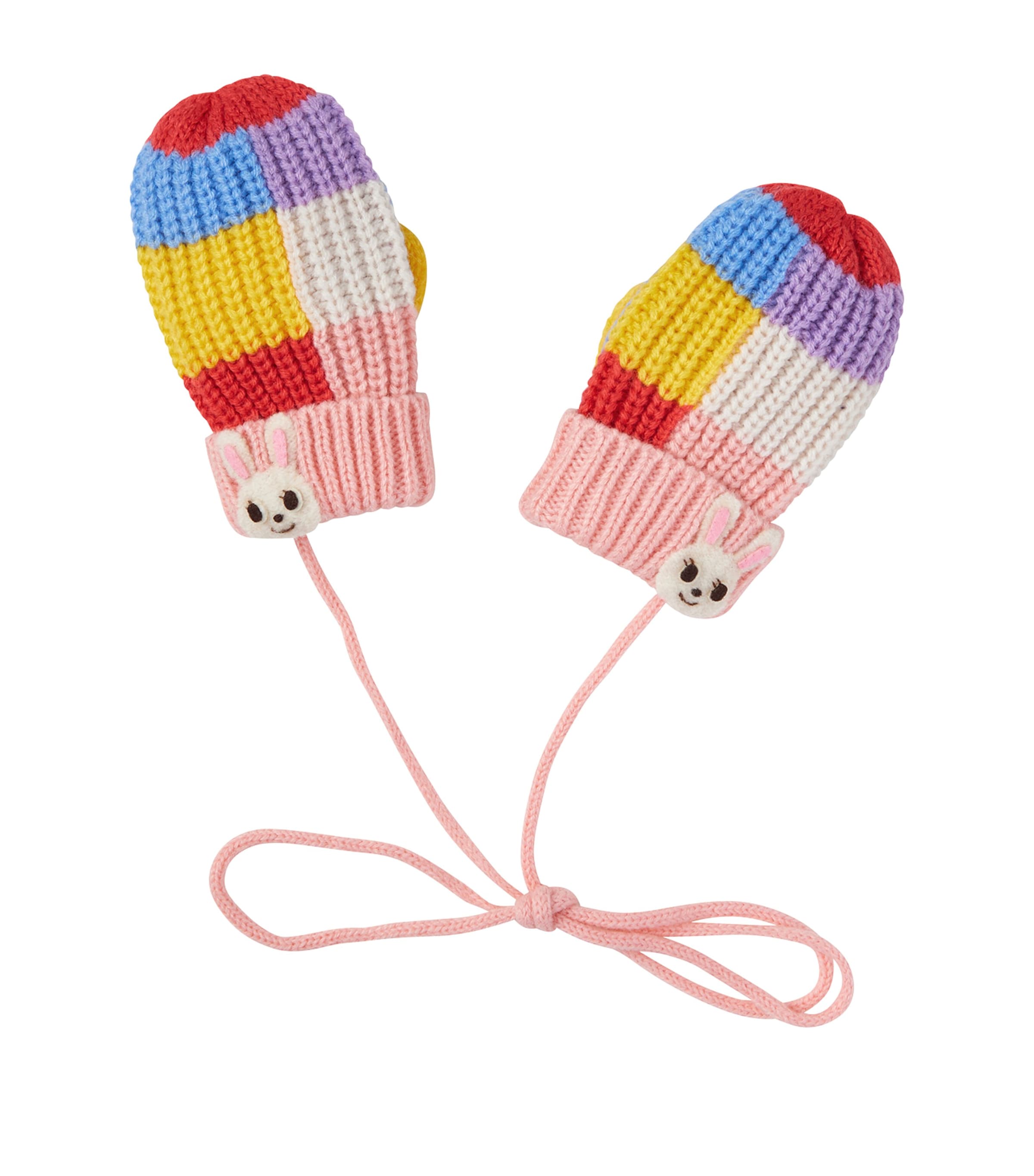 Miki House Bunny Mittens In Multi