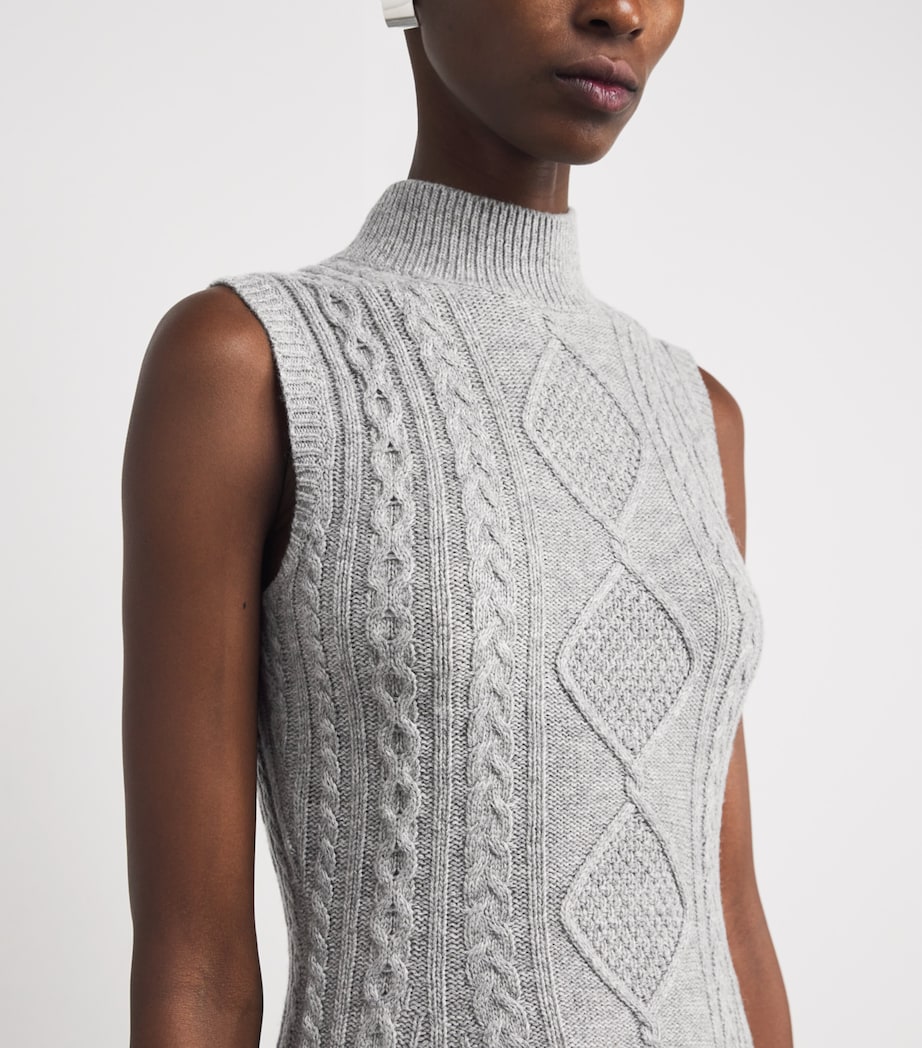 Wool-Blend Charade Mini Dress HEATHER GREY Image 4