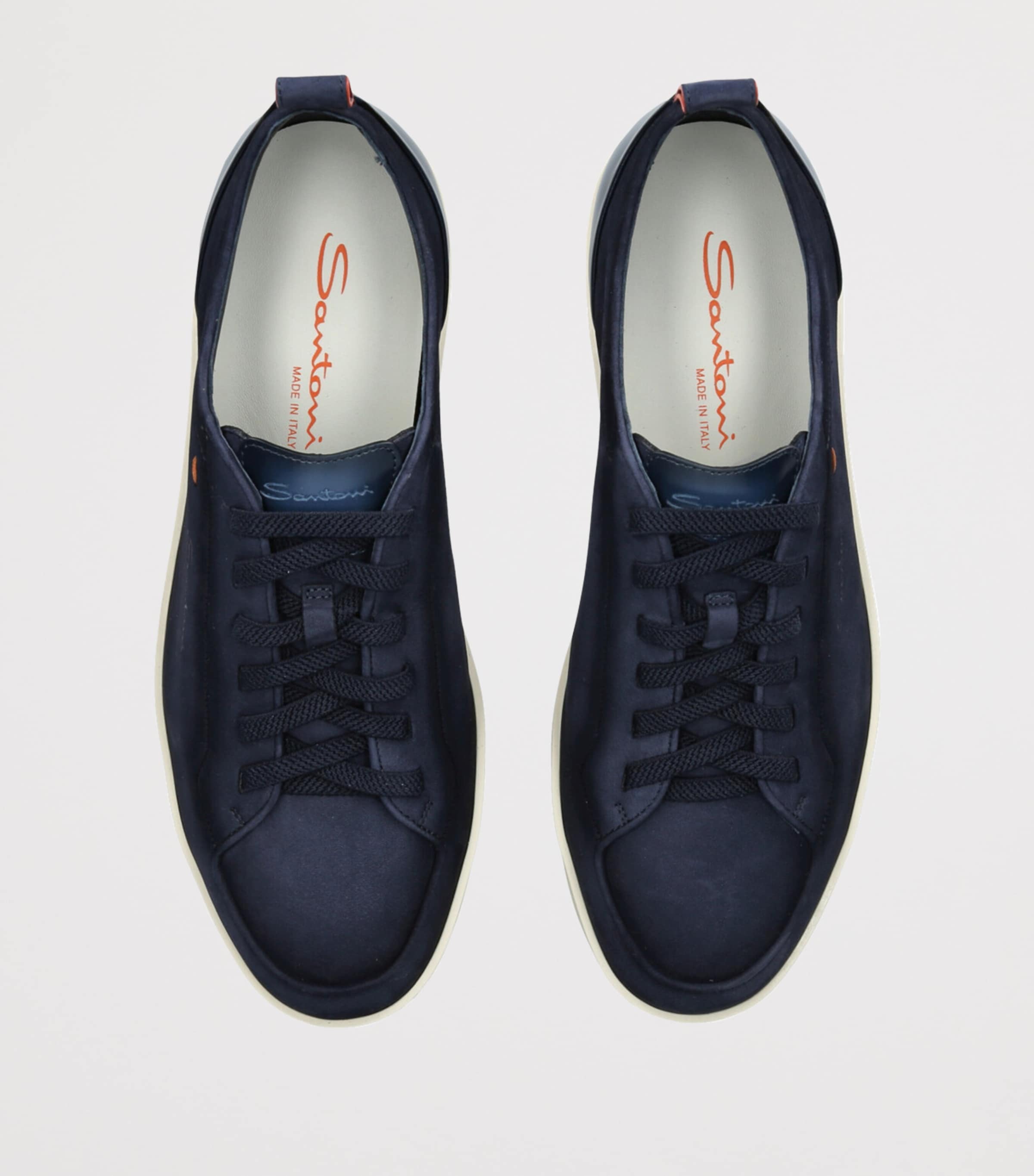 Nubuck Leather Sneakers NAVY Image 4