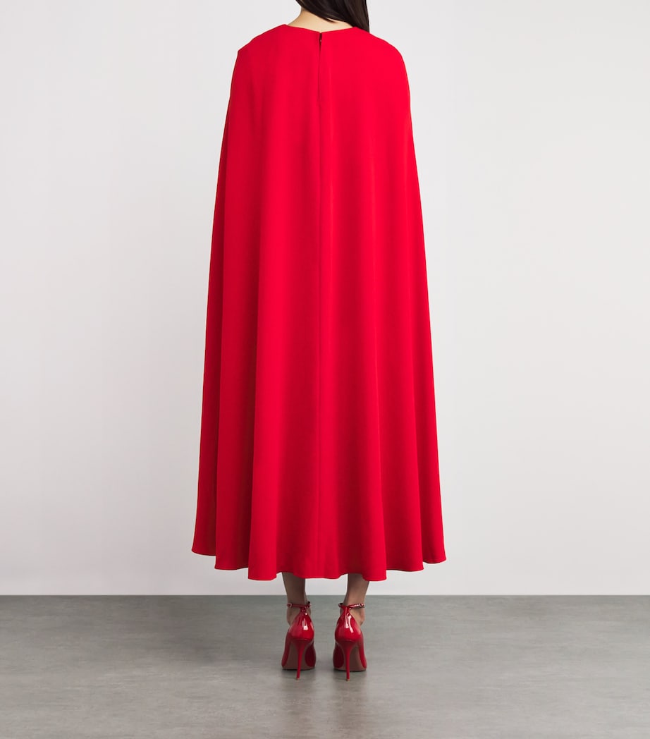 Cady Caped Midi Dress RED Image 3