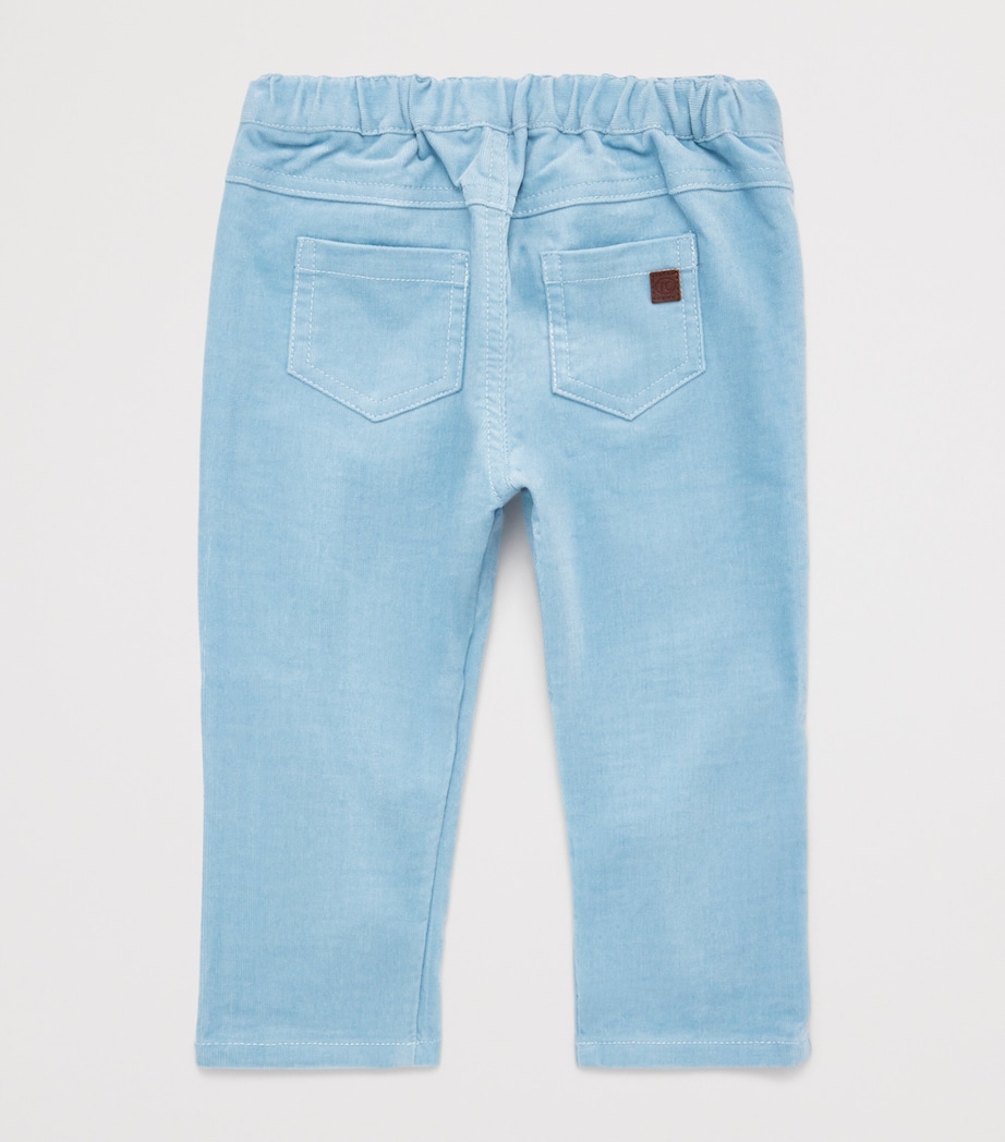 Cotton-Blend Needlecord Trousers 43GLACIER Image 2