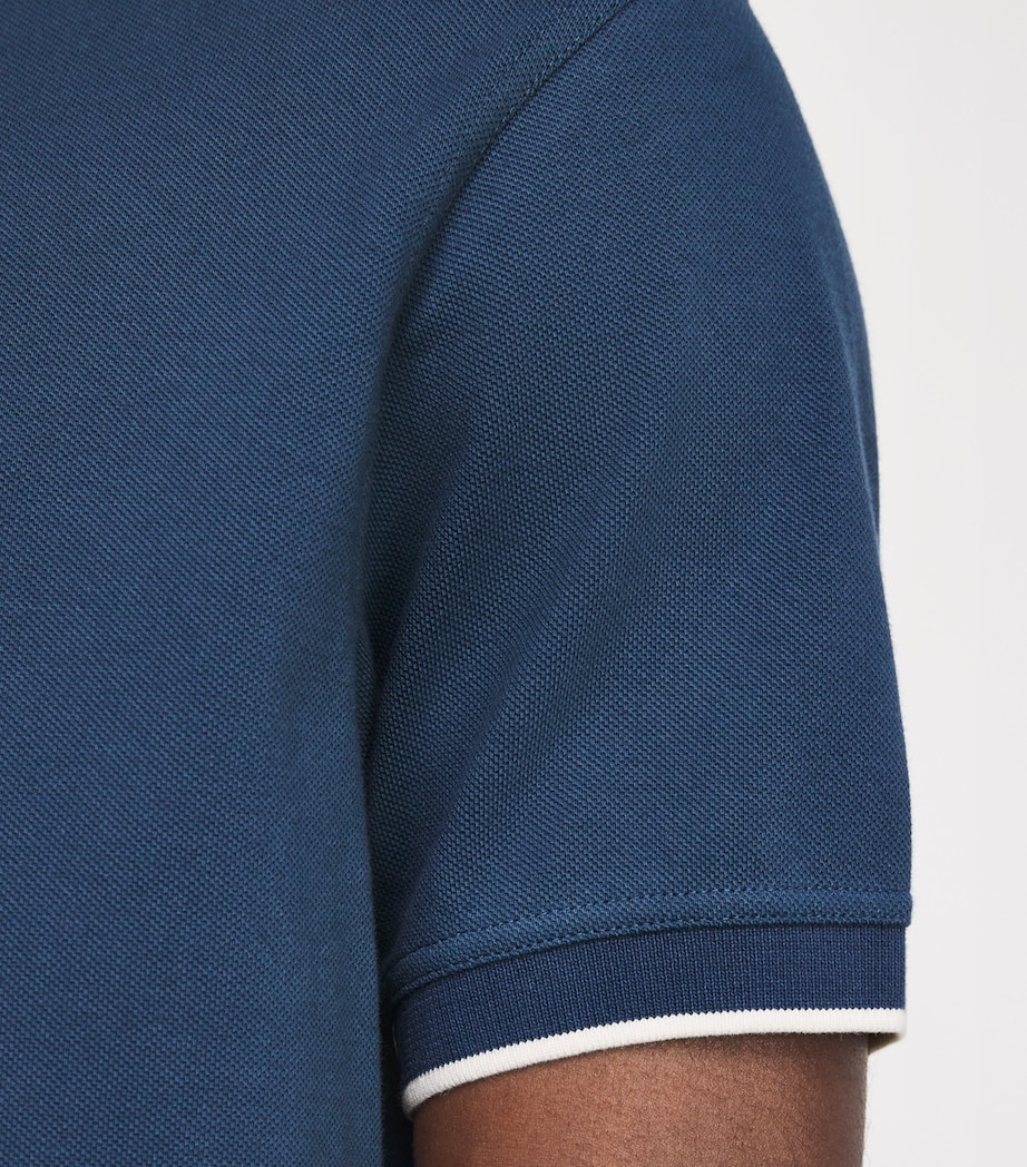 Cotton Denwick Polo Shirt DARK DENIM Image 6
