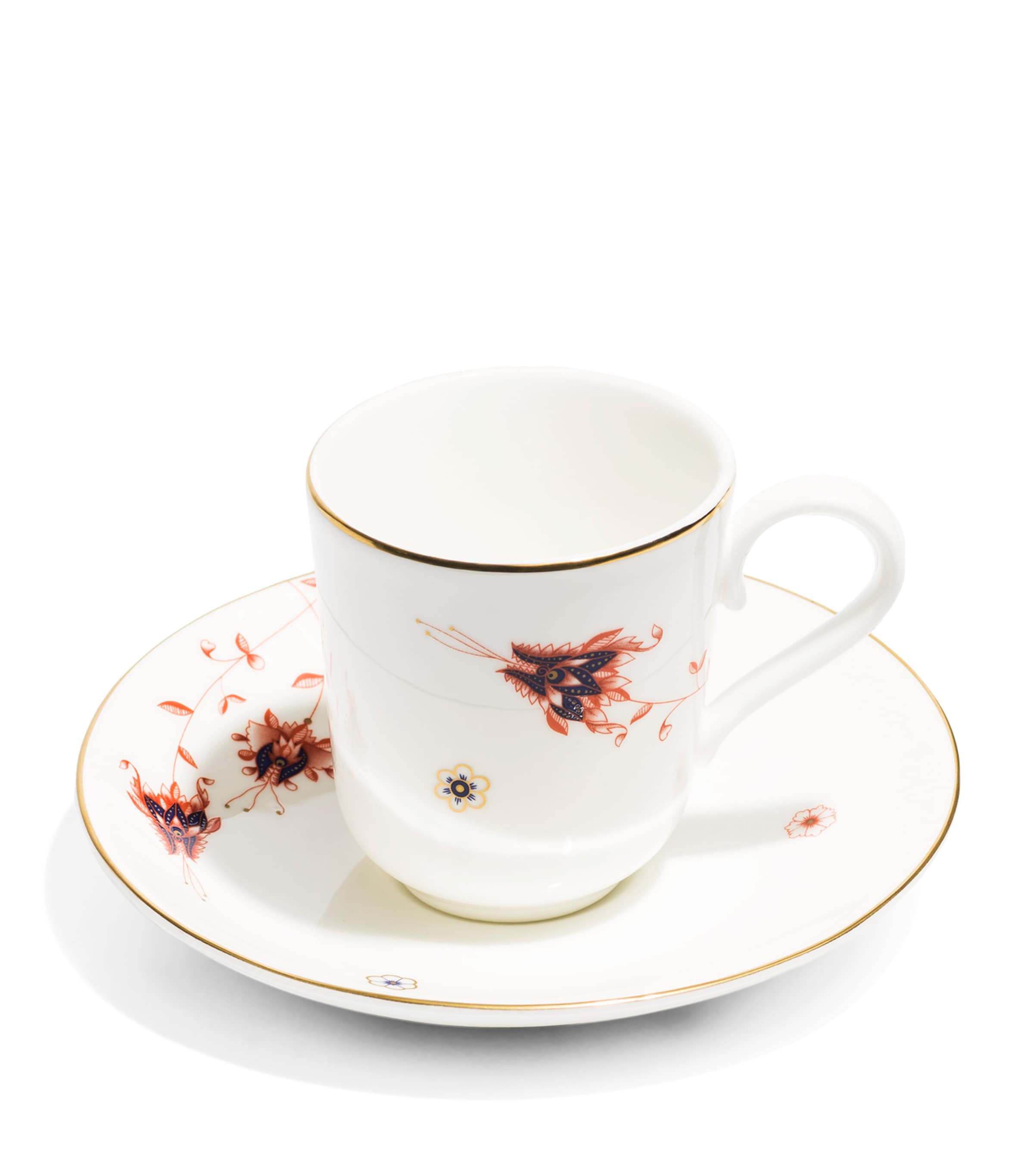 RICHARD BRENDON X V & A DRAGON FLOWER ESPRESSO CUP AND SAUCER SET 