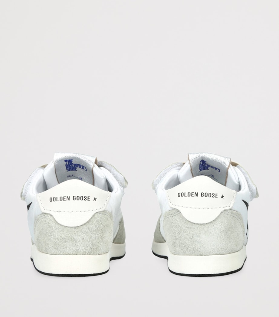 Leather Marathon Crib Sneakers WHITE/BLK Image 2