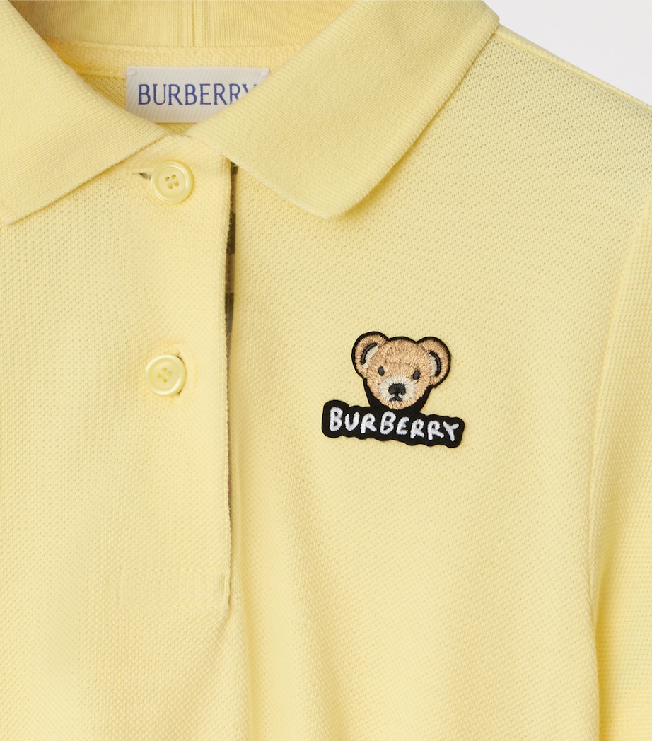 Cotton Polo Shirt Dress (3-12 Years) SHERBET Image 3