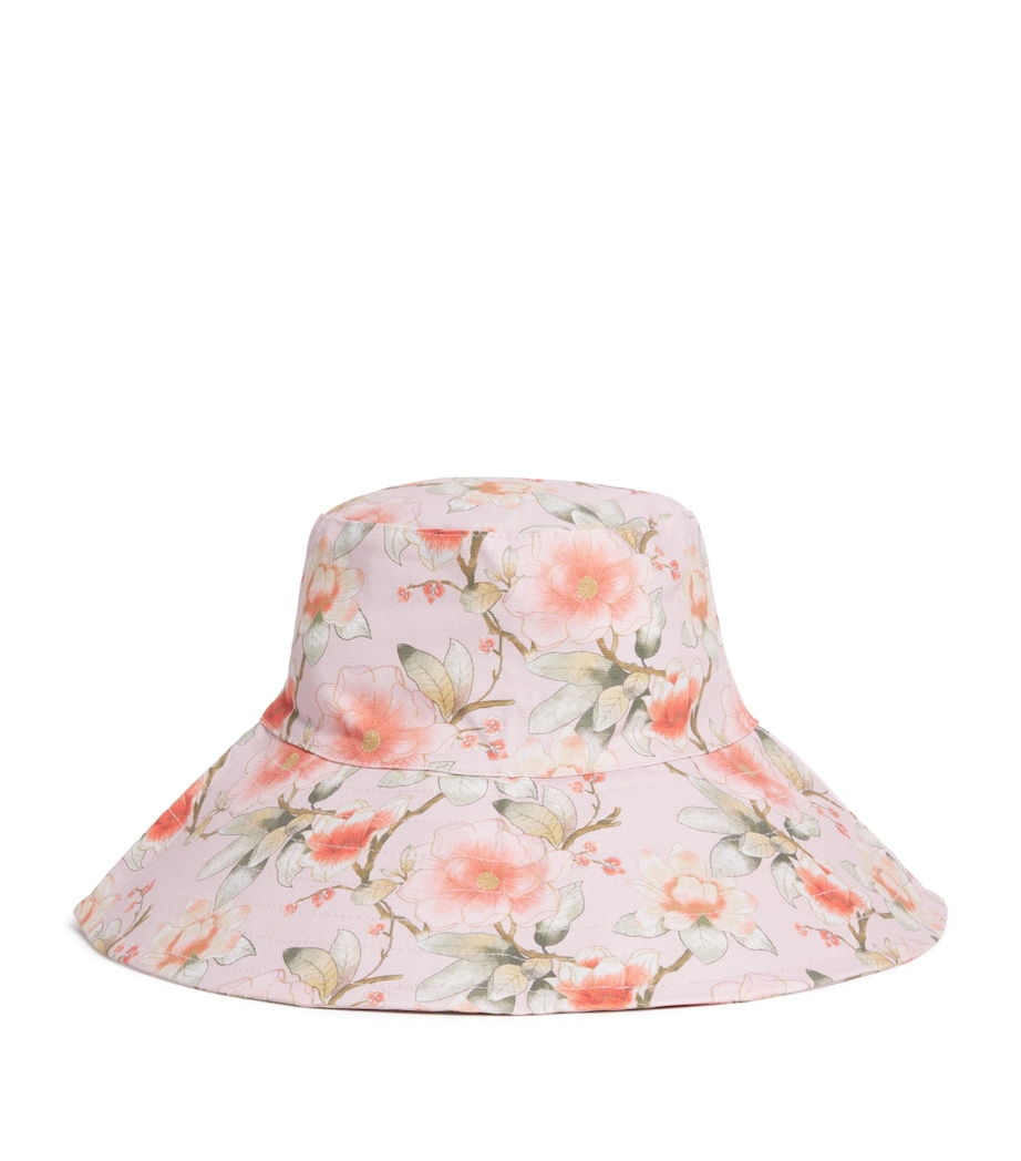 Cotton Floral Print Bucket Hat PETAL Image 1