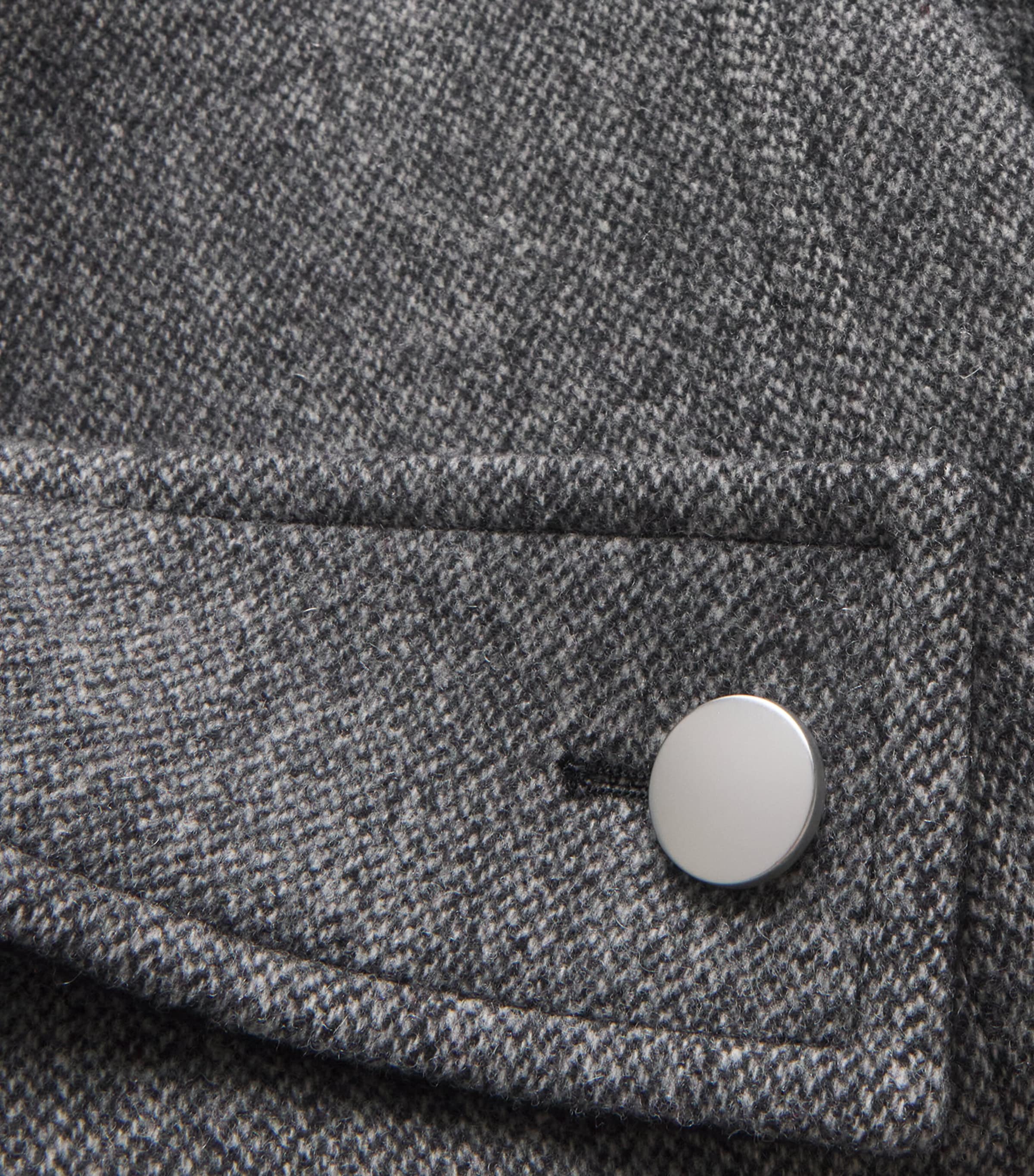 Wool Double-Breasted Coat GREY Image 5