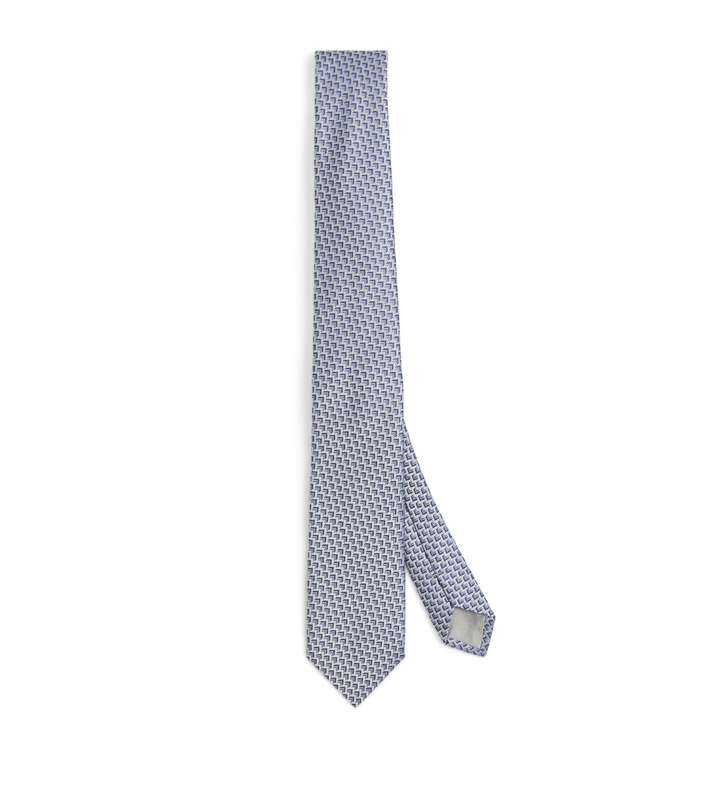 Giorgio Armani Silk Herringbone Tie In Gold