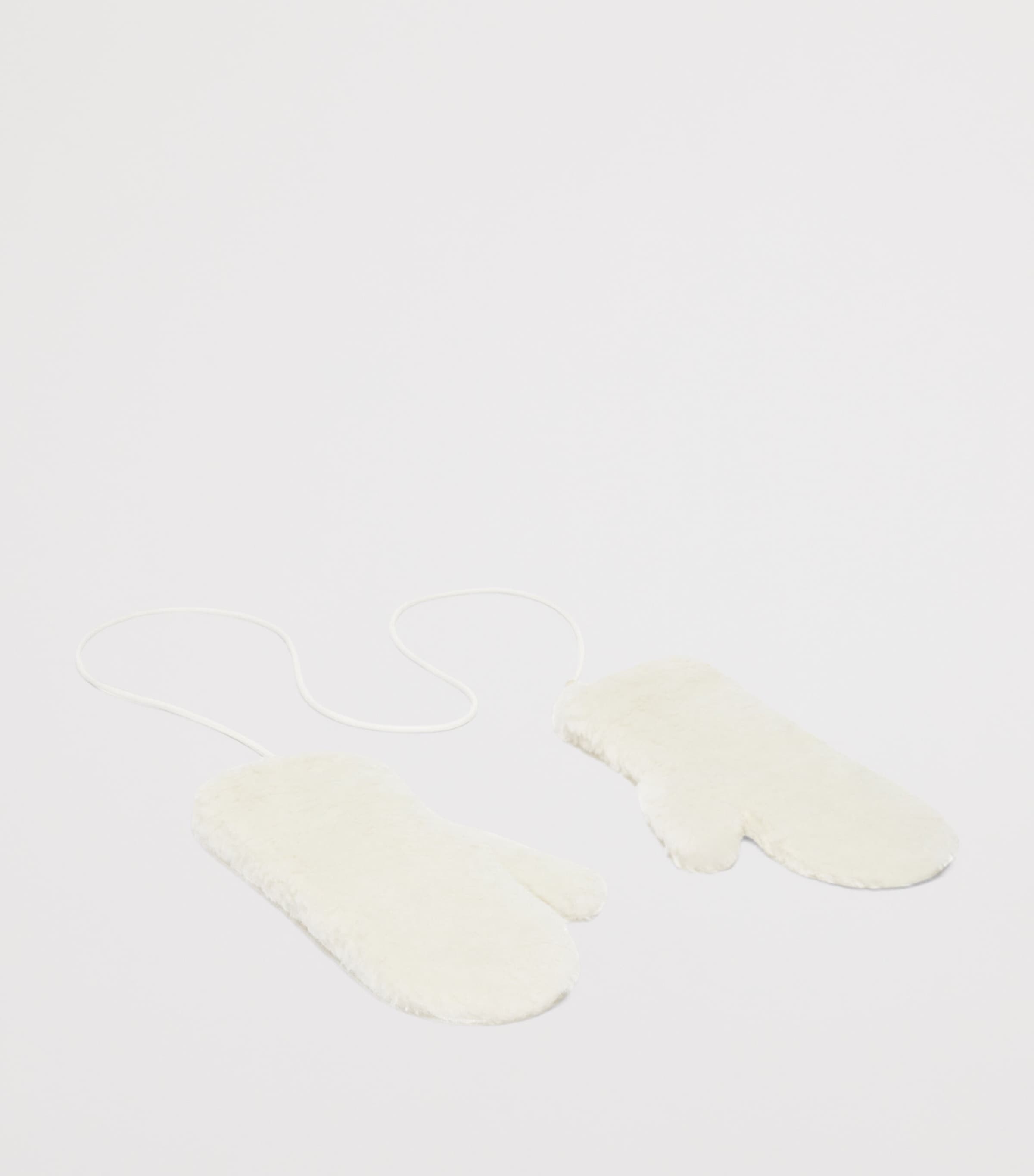 Max Mara Alpaca-Wool-Silk Gloves Optical White Image 2