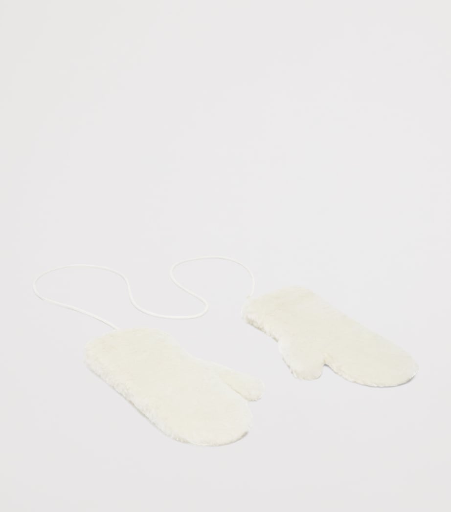 Max Mara Alpaca-Wool-Silk Gloves Optical White Image 2
